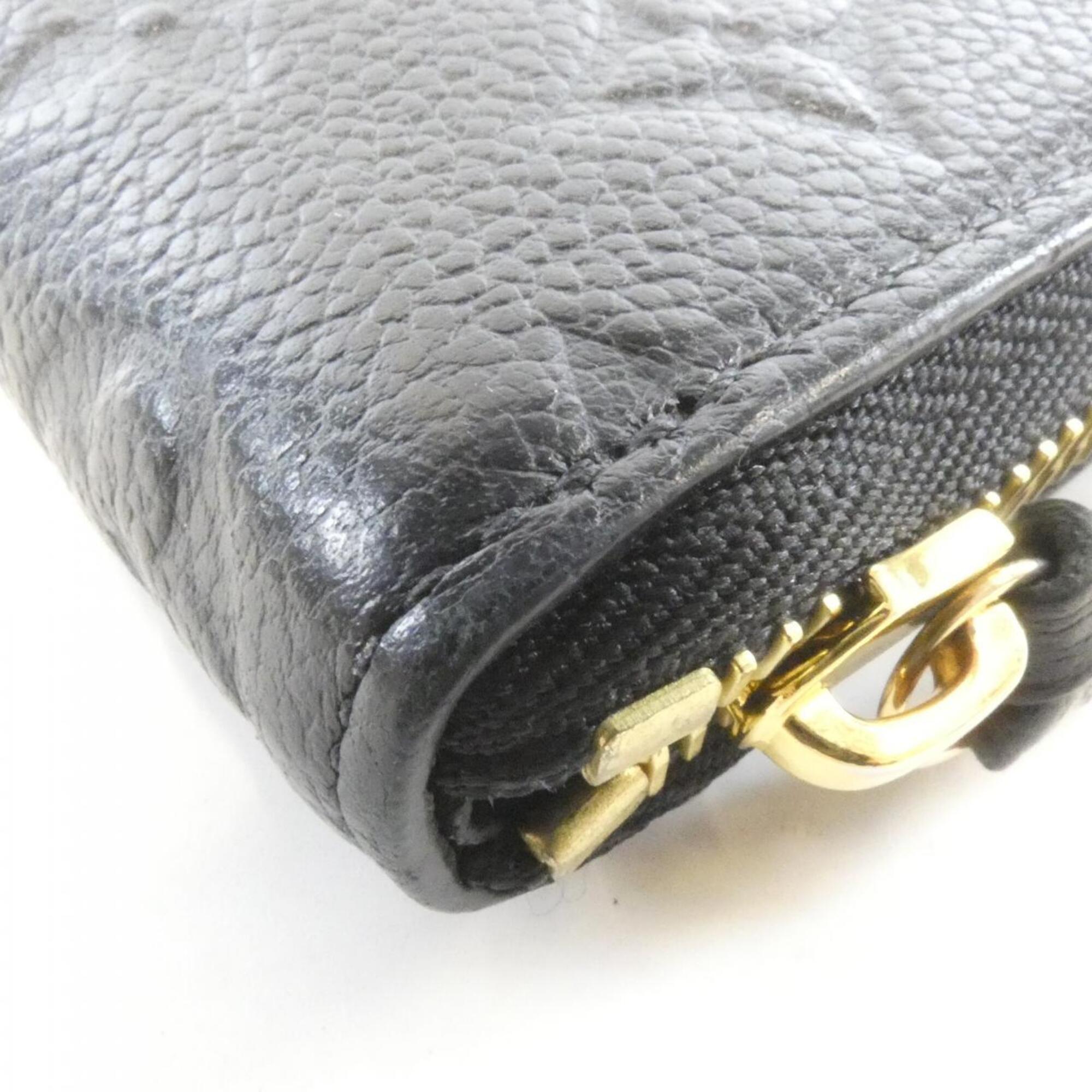 Louis Vuitton Black Leather Long Wallet (Bi-Fold) (Pre-Owned)