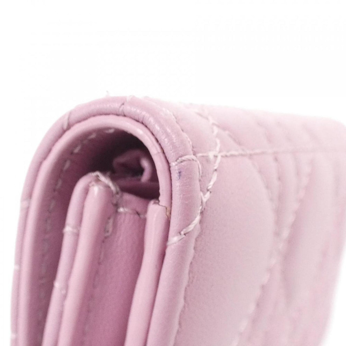 Christian Dior Pink Leather Wallet (Bi-Fold) (Pre-Owned)