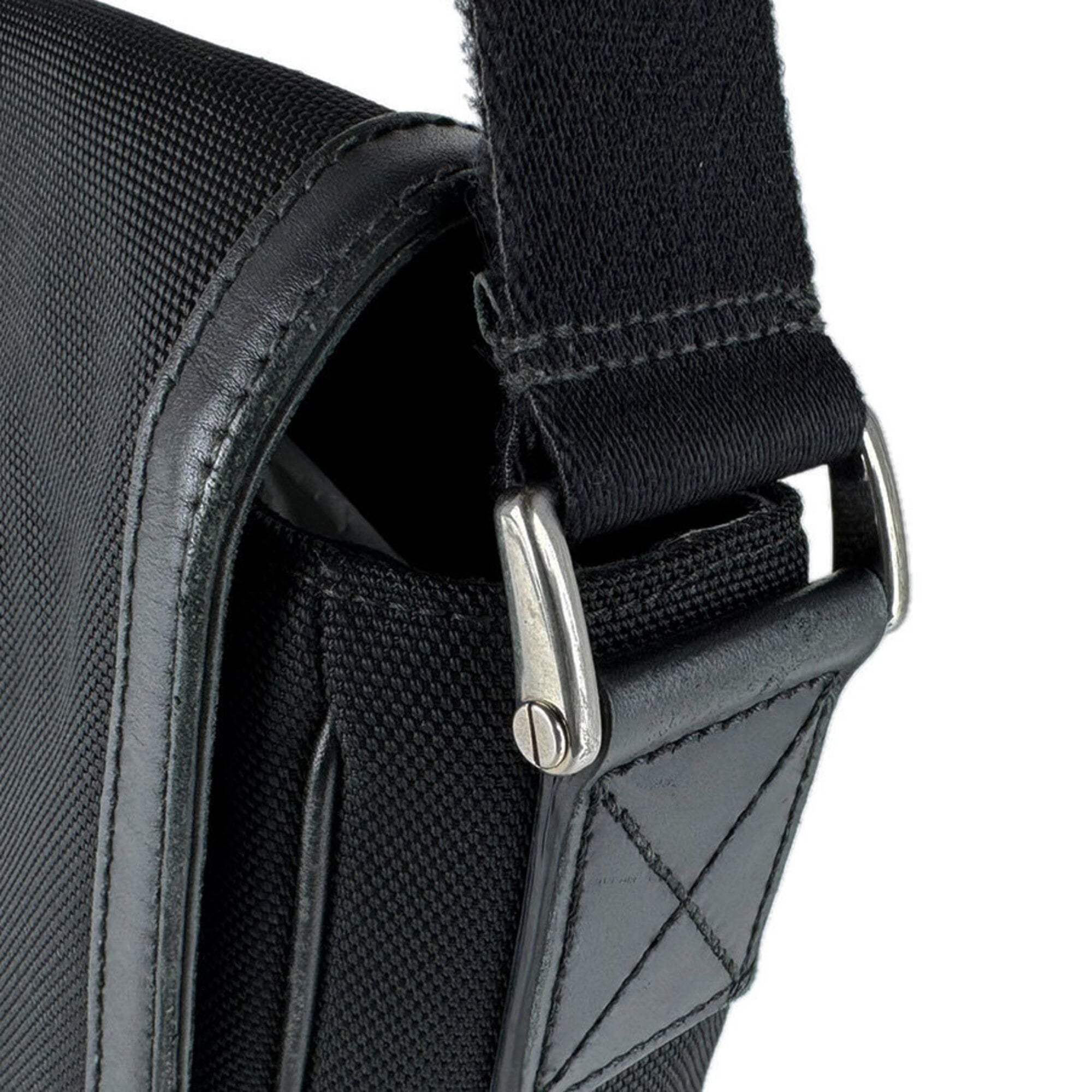 Gucci Black Green Red Color Canvas Messenger Bag Shoulder Bag (Pre-Owned)