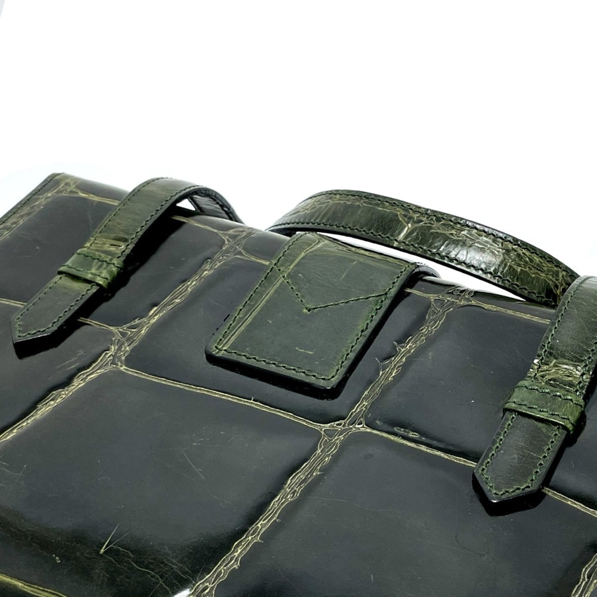 Celine Green Leather Handbag (Pre-Owned)