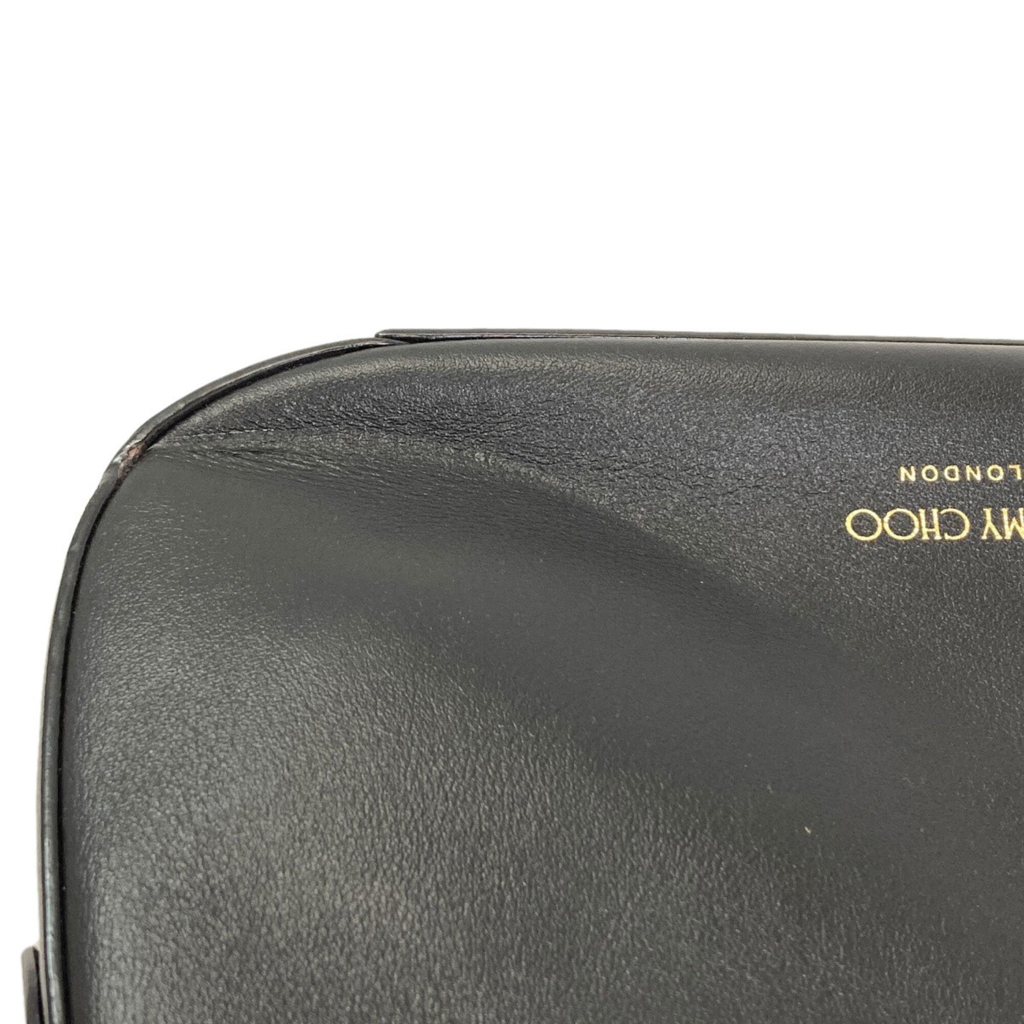 Jimmy Choo Black Leather Shoulder Bag (Pre-Owned)