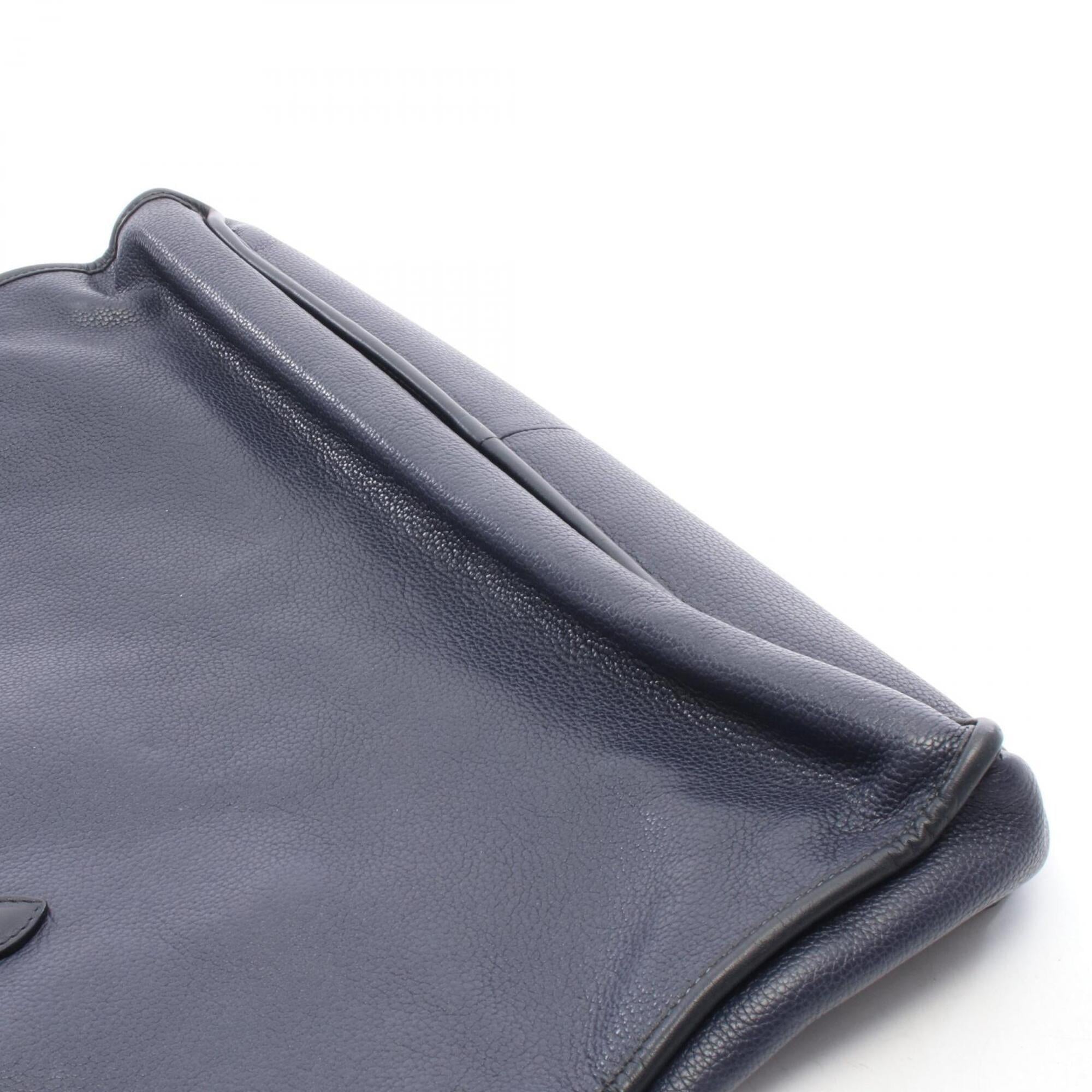 Loewe Black Navy Leather Briefcase Handbag (Pre-Owned)