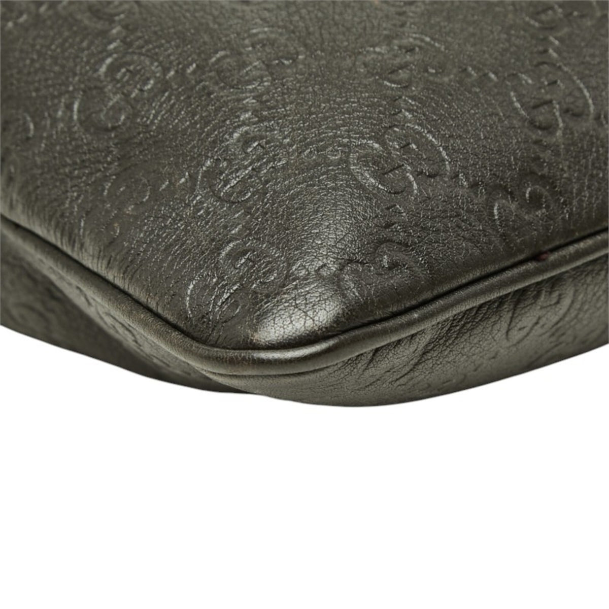 Gucci Dark Brown Pvc Leather Shoulder Bag (Pre-Owned)