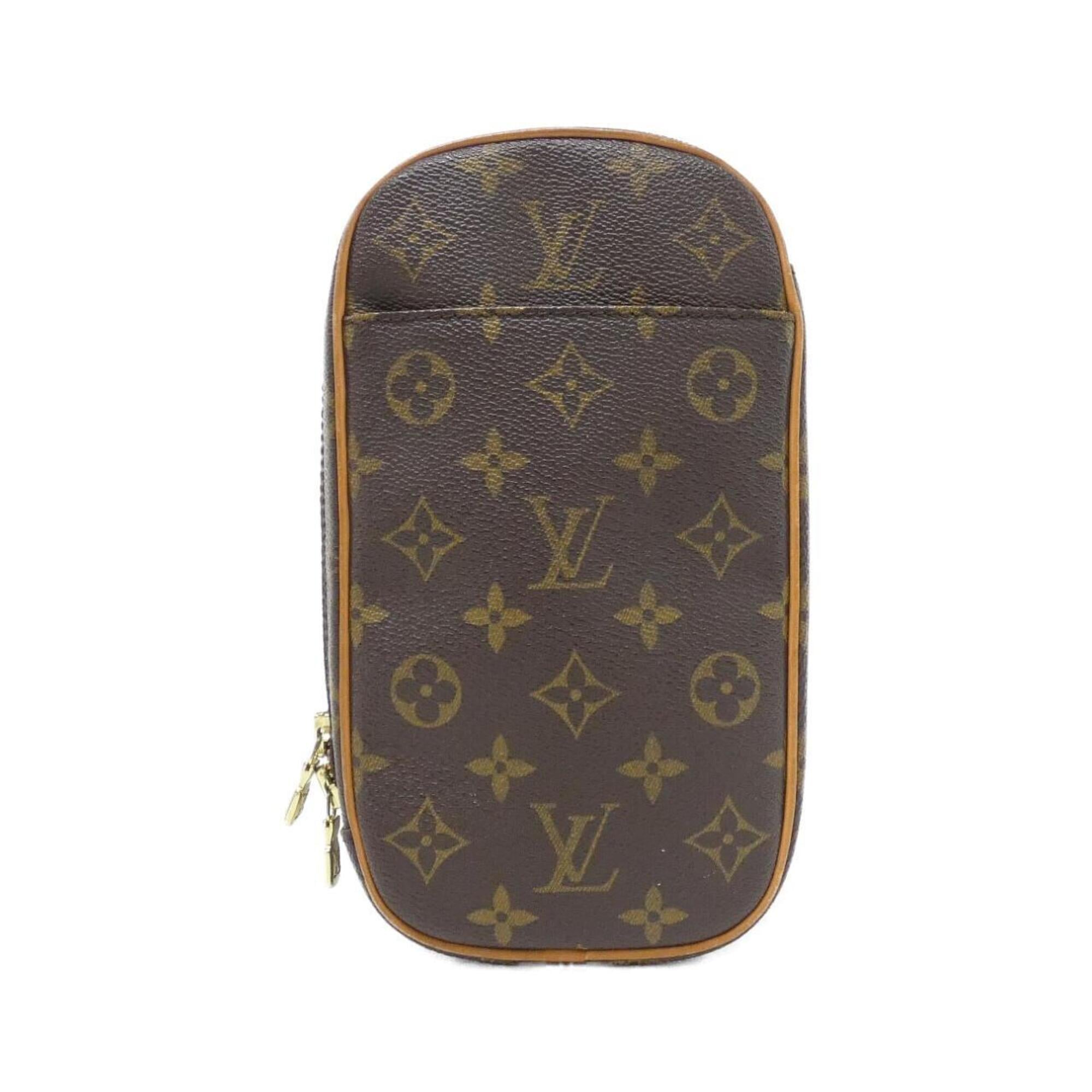 Louis Vuitton Monogram Marron Coated Canvas Pochette Shoulder Bag Sling Bag (Pre-Owned)