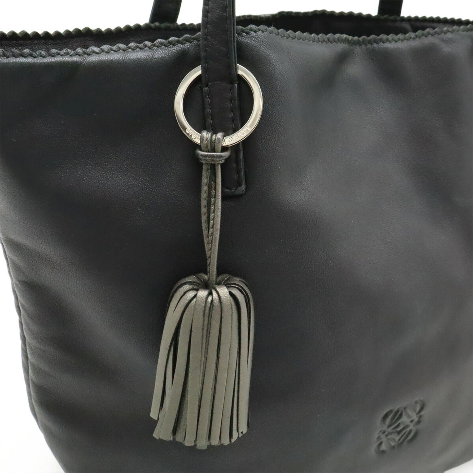 Loewe Black Nappa Leather Leather Handbag Tote Bag (Pre-Owned)