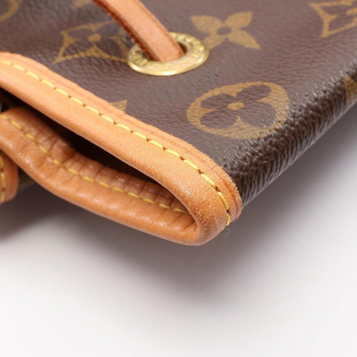 Louis Vuitton Brown Coated Canvas Leather Backpack Handbag (Pre-Owned)