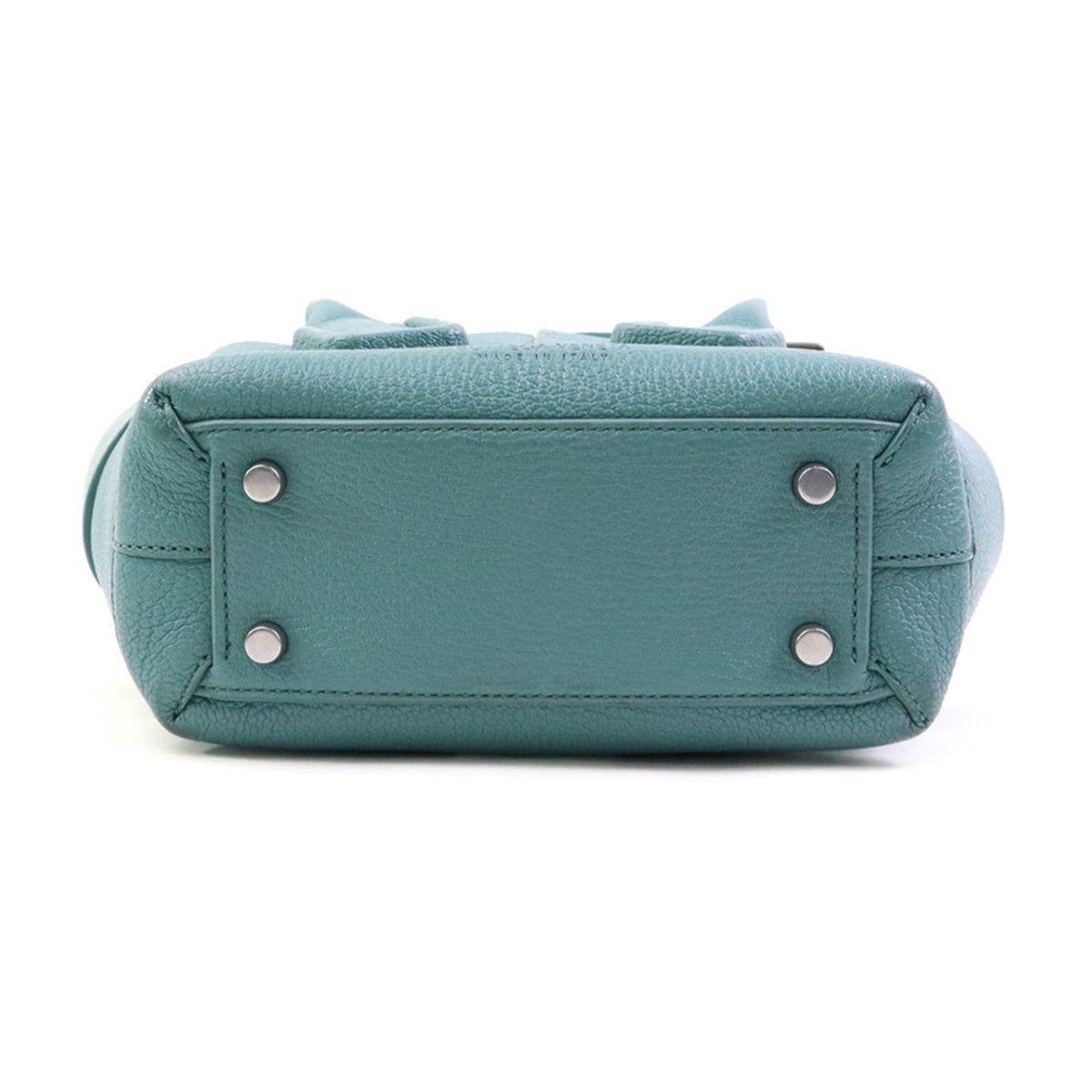 Bottega Veneta Green Leather Handbag Shoulder Bag (Pre-Owned)