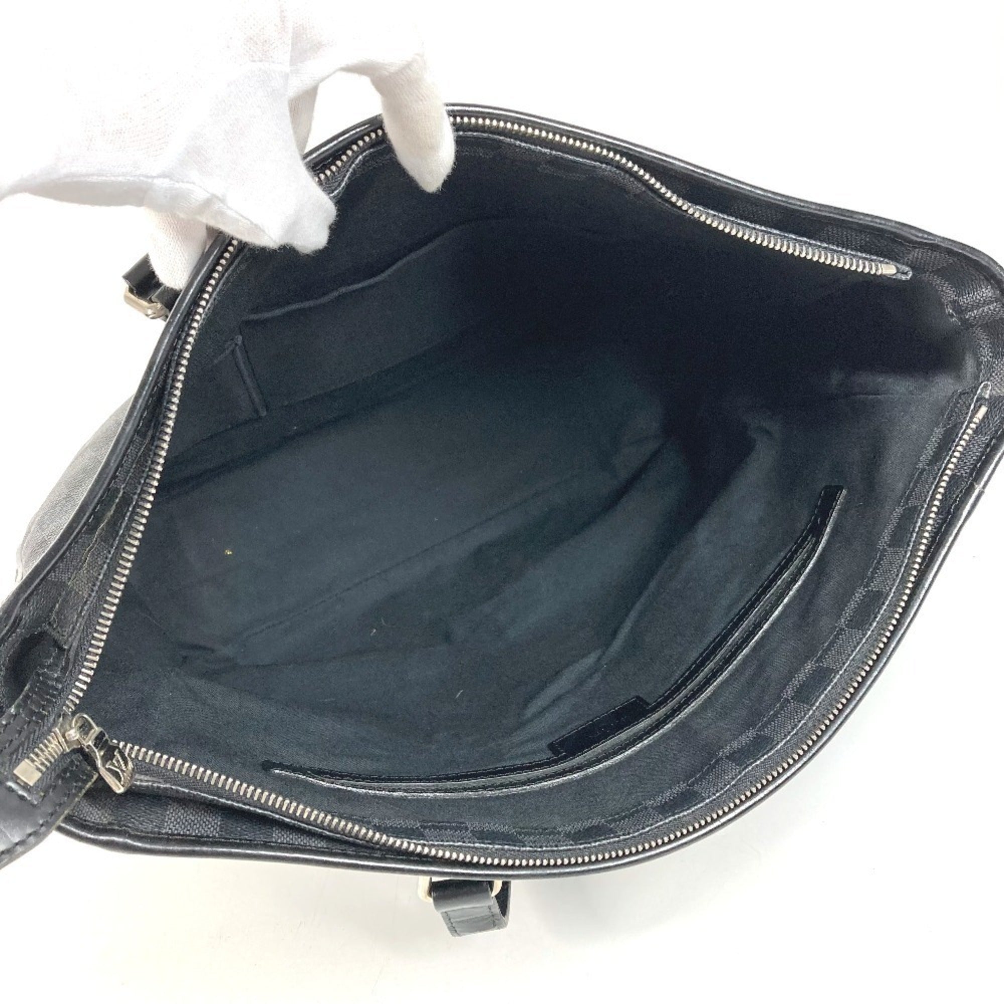 Louis Vuitton Black Galle Damier Graphite Shoulder Bag Tote Bag (Pre-Owned)