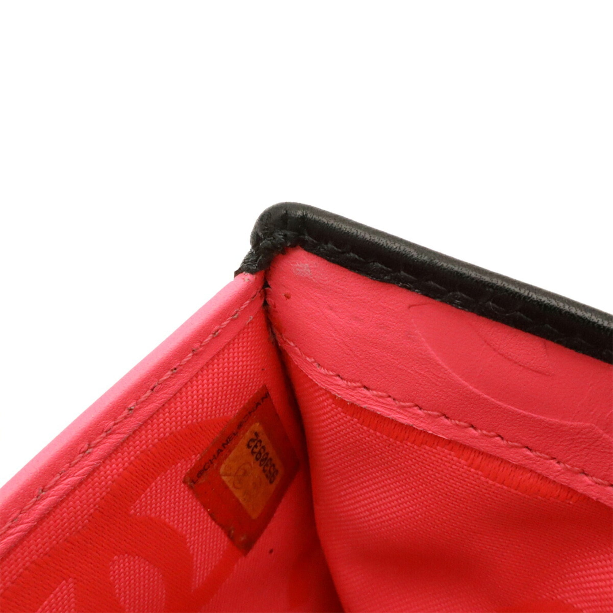Chanel Black Pink White Leather Wallet (Bi-Fold) (Pre-Owned)