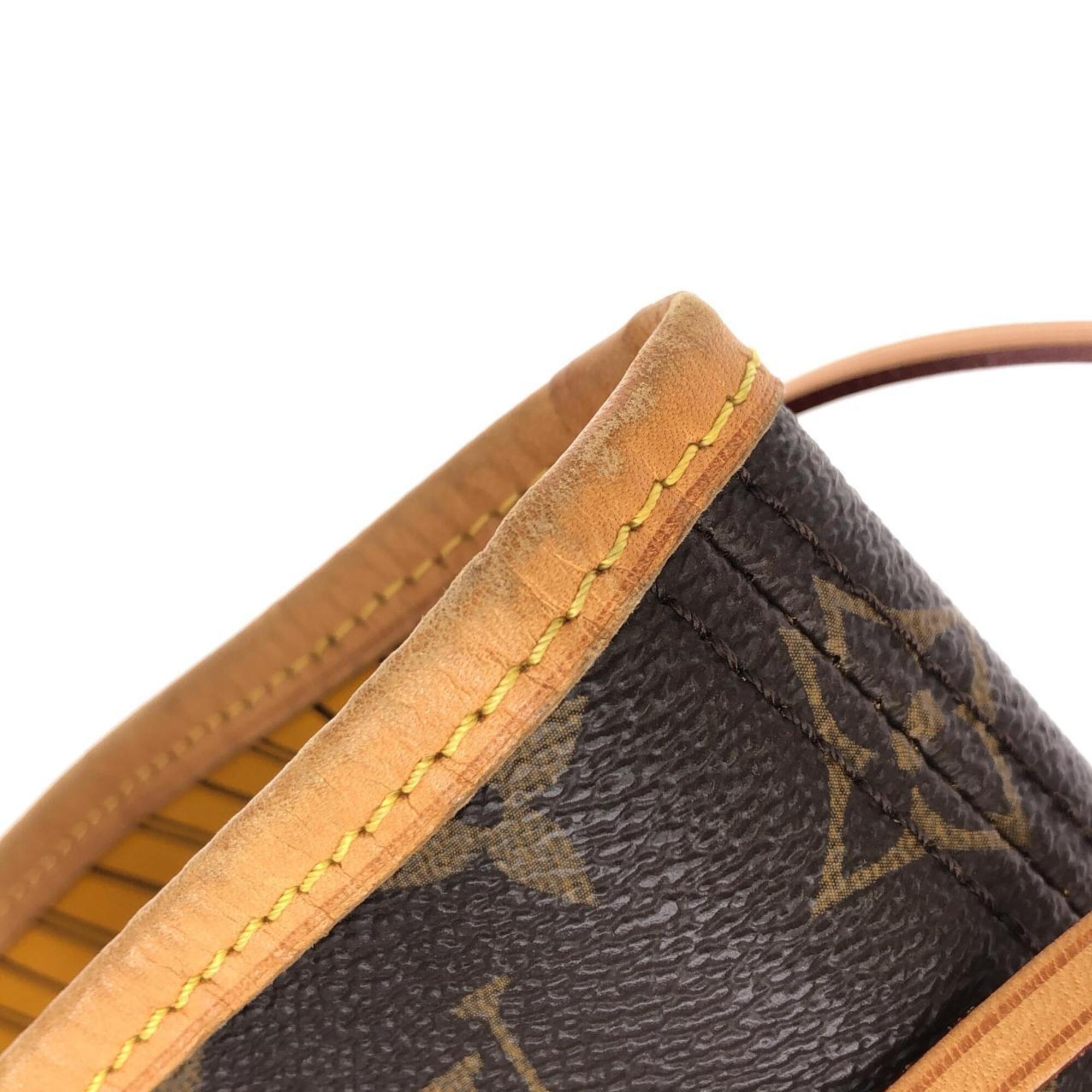 Louis Vuitton Marron Mimosa Coated Canvas Handbag Pouch (Pre-Owned)