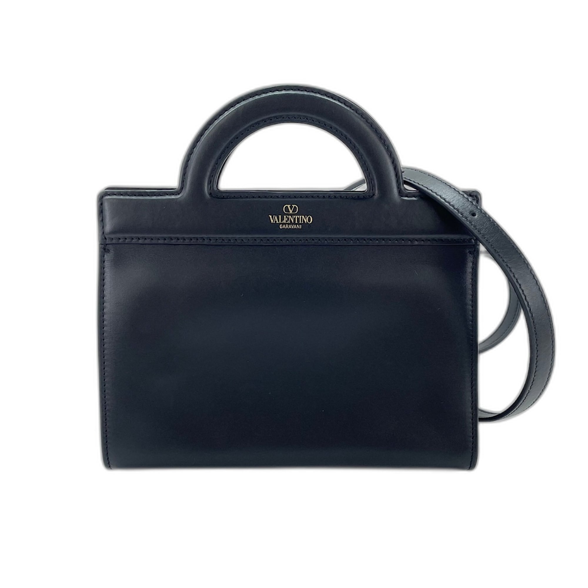 Valentino Black Handbag Shoulder Bag (Pre-Owned)