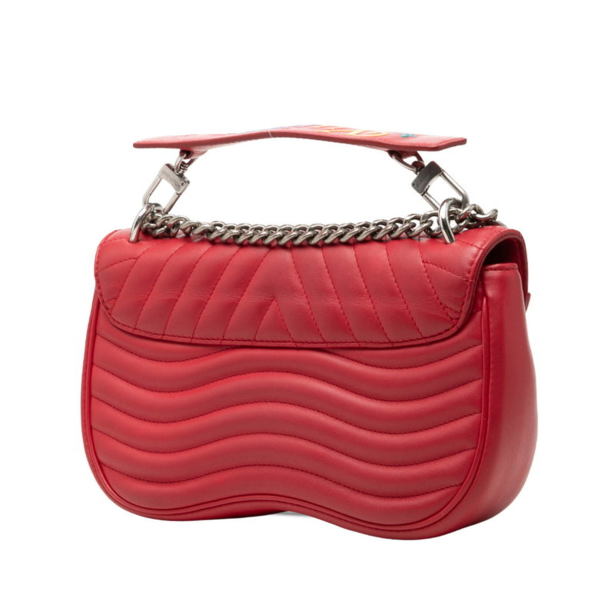 Louis Vuitton Red Color Leather Handbag Shoulder Bag (Pre-Owned)