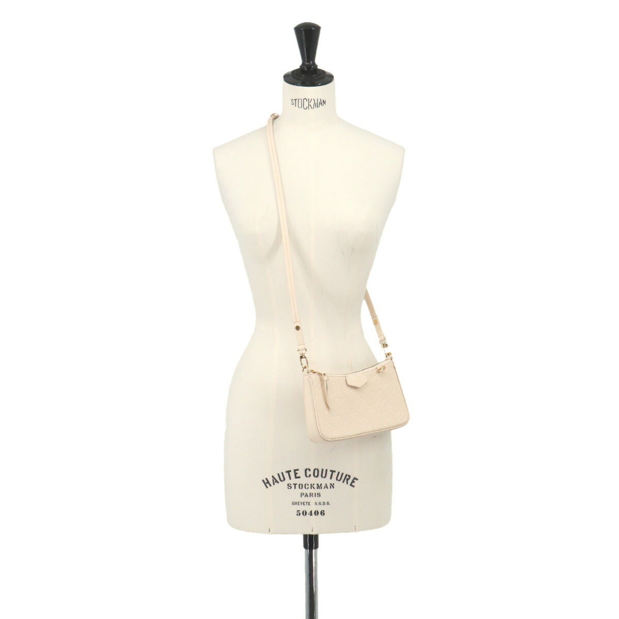 Louis Vuitton Cream Monogram Empreinte Handbag Pouch Shoulder Bag (Pre-Owned)