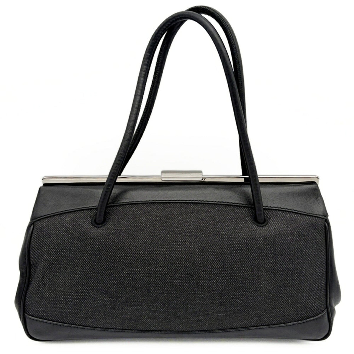 Gucci Black Denim Leather Handbag (Pre-Owned)