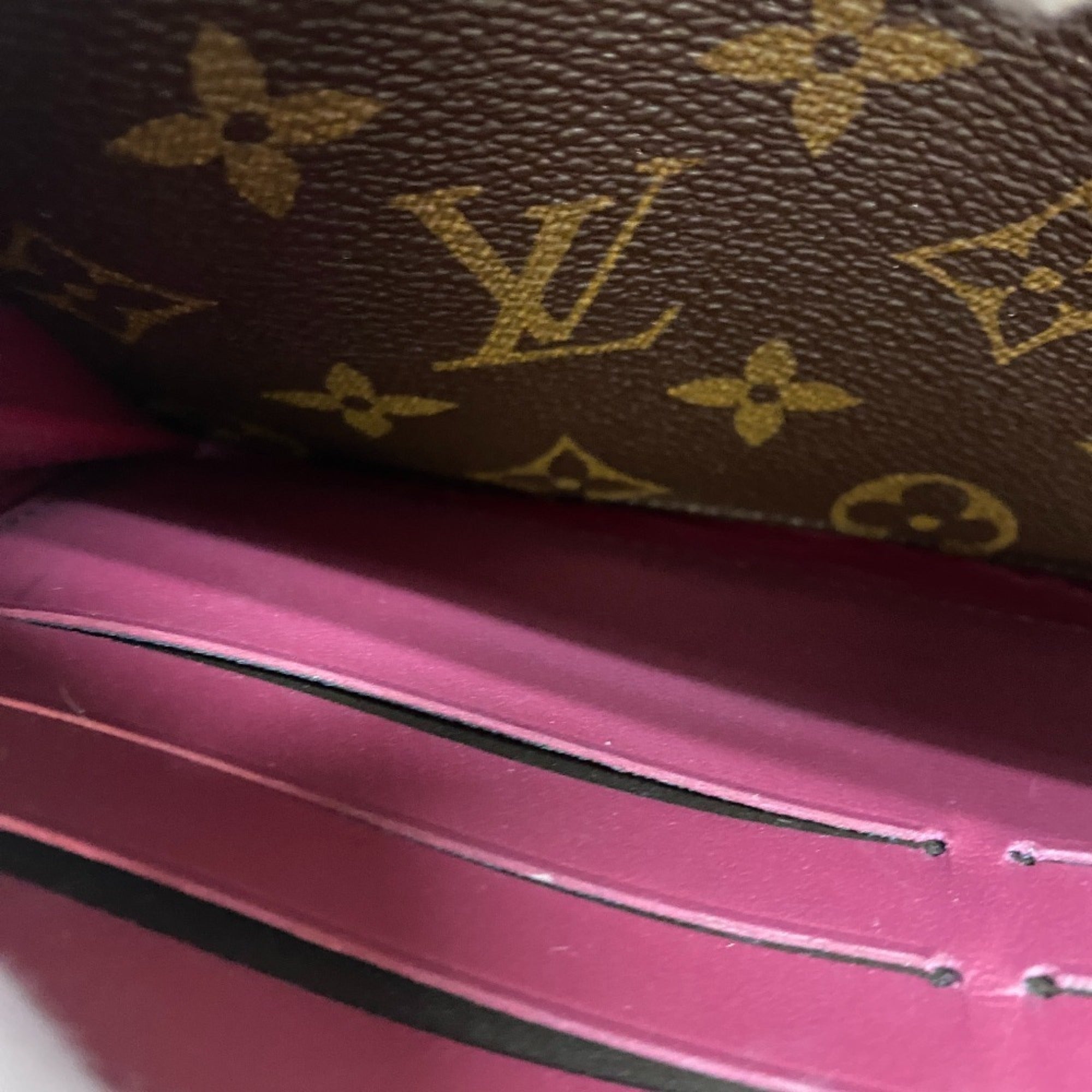 Louis Vuitton Monogram Brown Leather Long Wallet (Bi-Fold) (Pre-Owned)