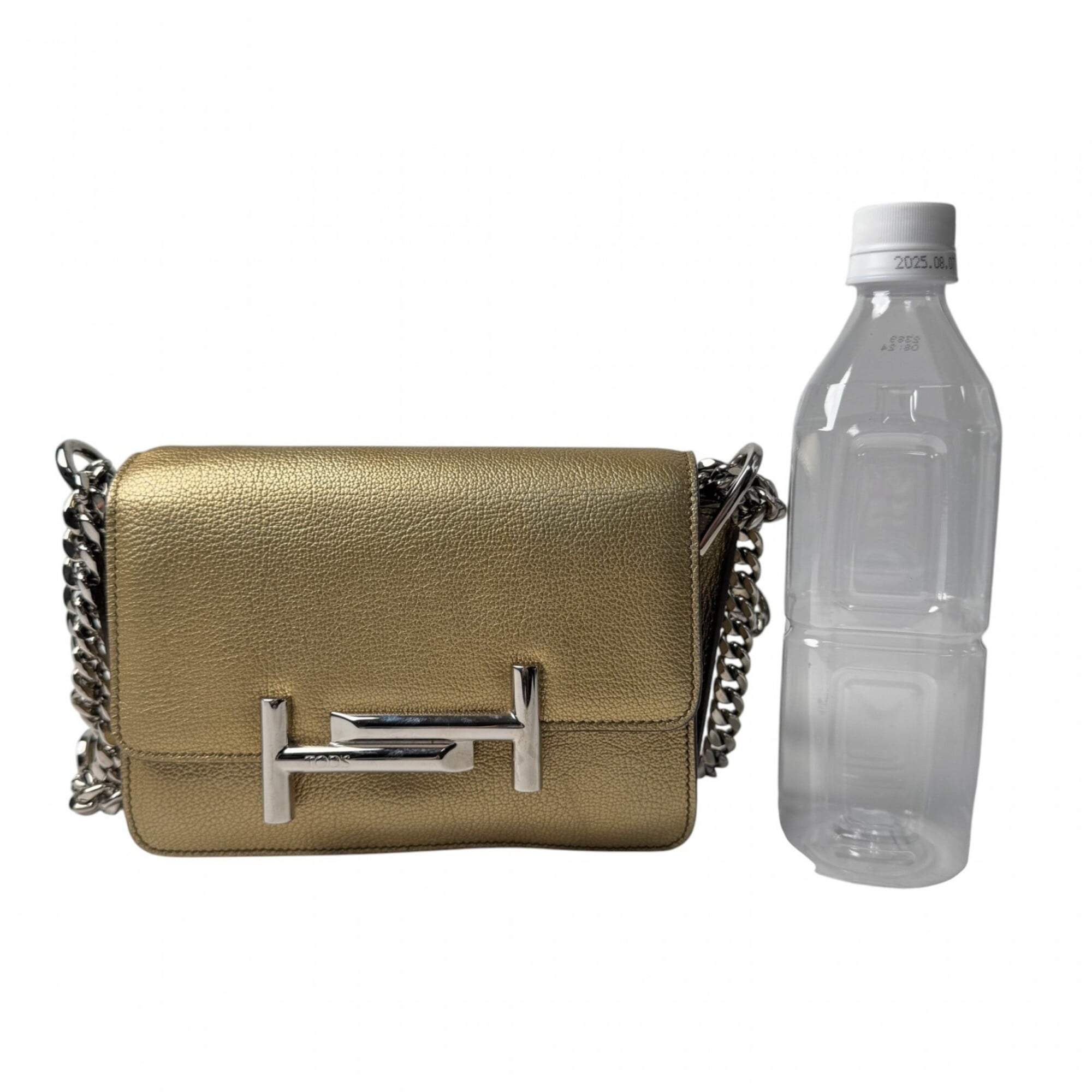 Tod's Gold Leather Shoulder Bag (Pre-Owned)