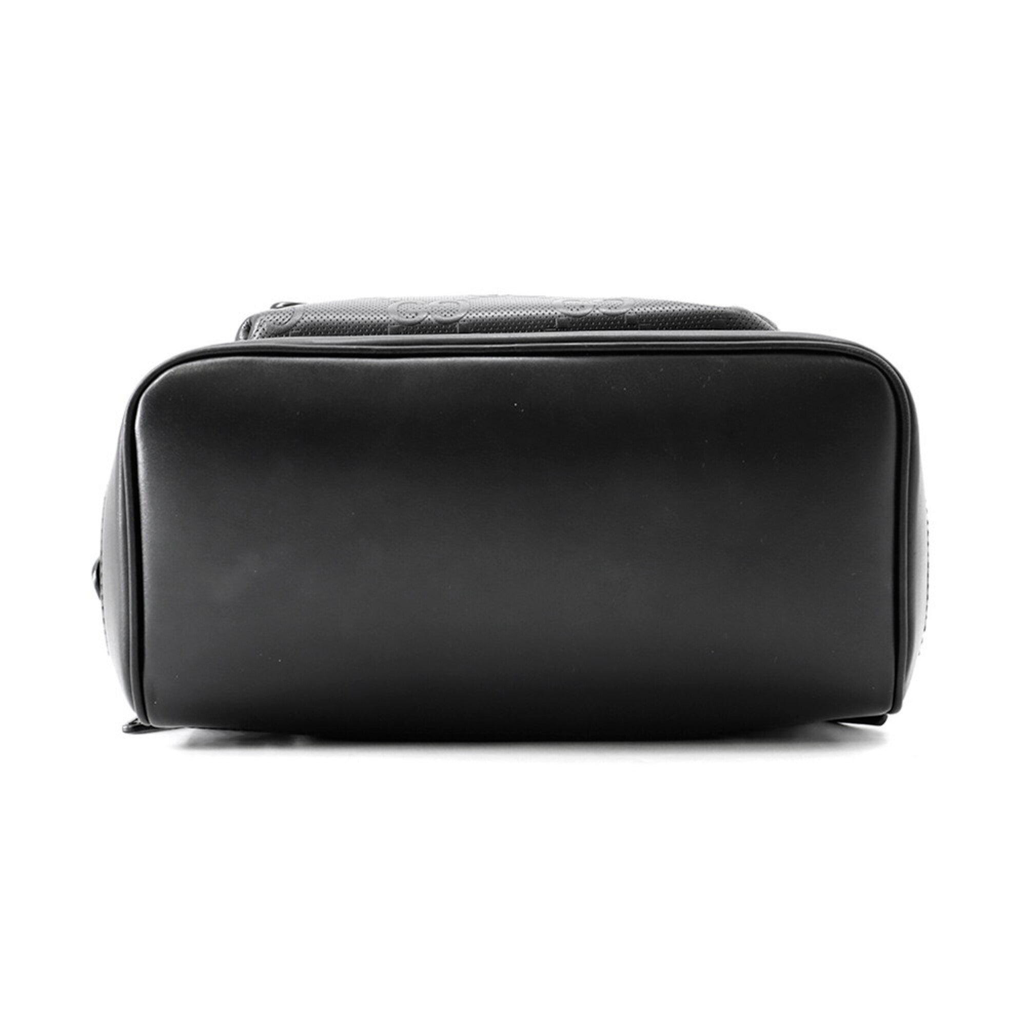 Gucci Black Embossed Leather Backpack (Pre-Owned)