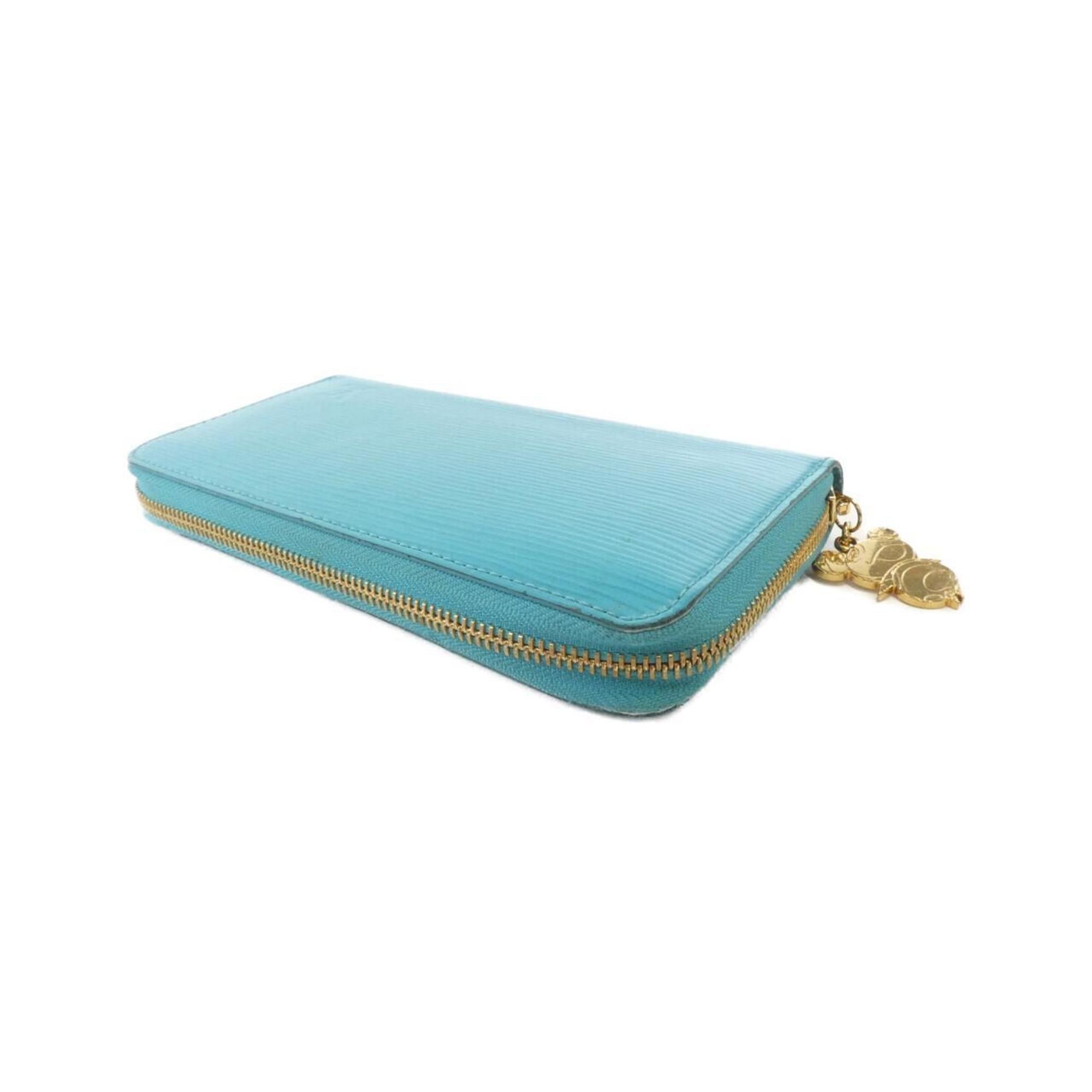 Louis Vuitton Blue Leather Long Wallet (Bi-Fold) (Pre-Owned)