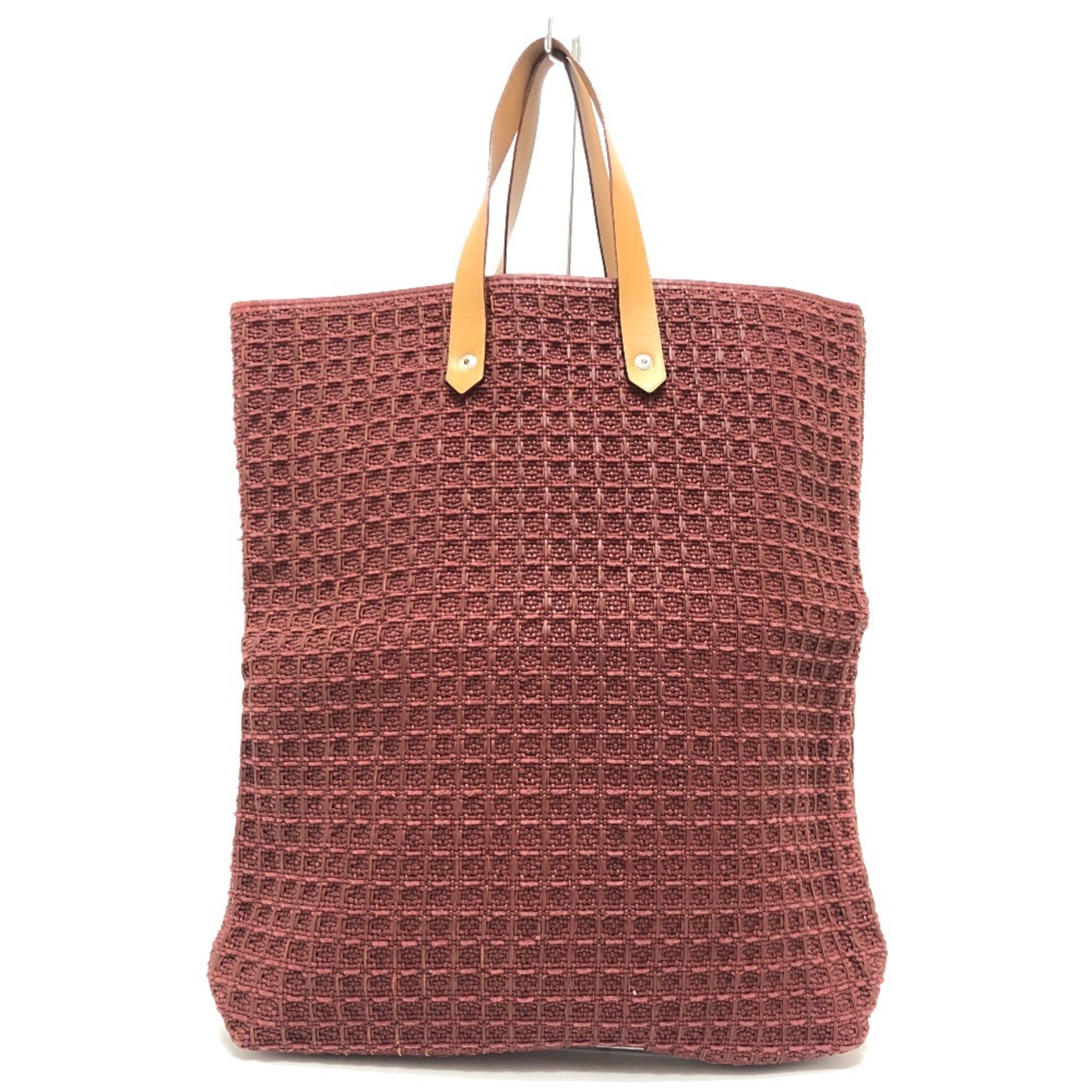 Hermes Ahmedabad Brown Canvas Handbag Tote Bag (Pre-Owned)