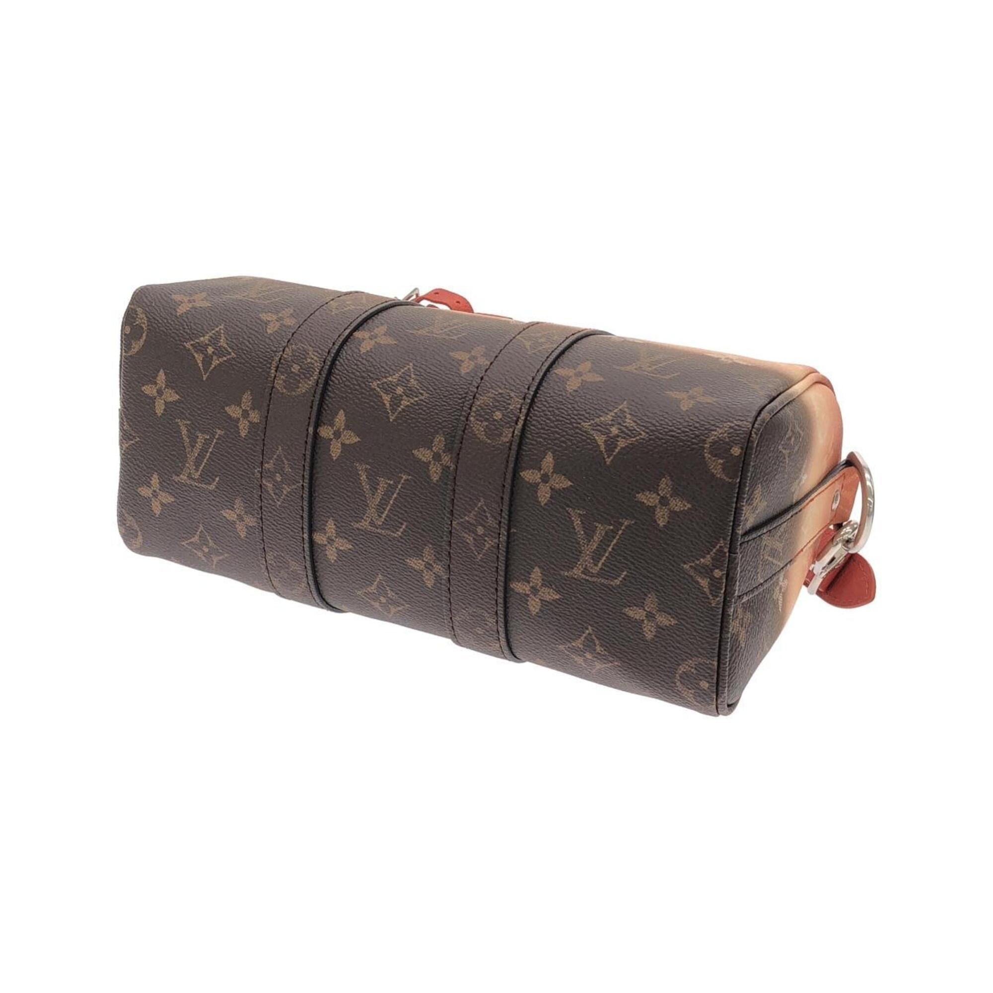 Louis Vuitton Orange Silver Coated Canvas Boston Bag (Pre-Owned)