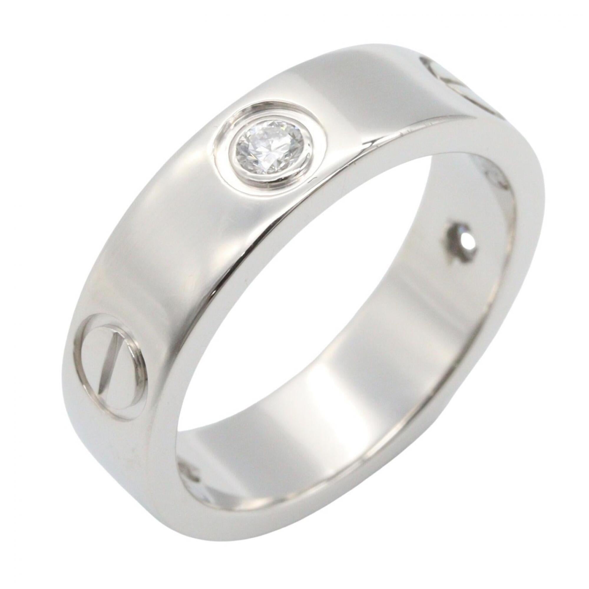 Cartier Silver Clear White Gold (18K) Band Ring (Pre-Owned)