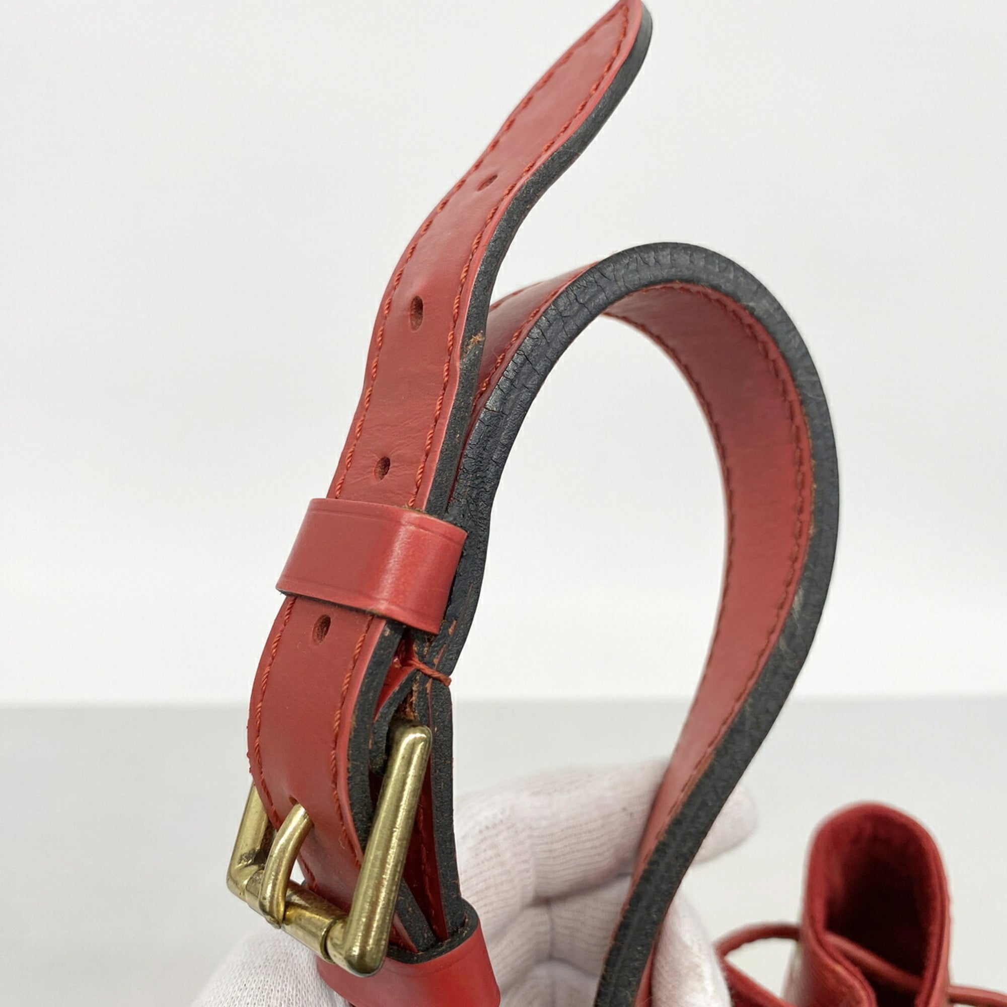 Louis Vuitton Castilian Red Shoulder Bag (Pre-Owned)