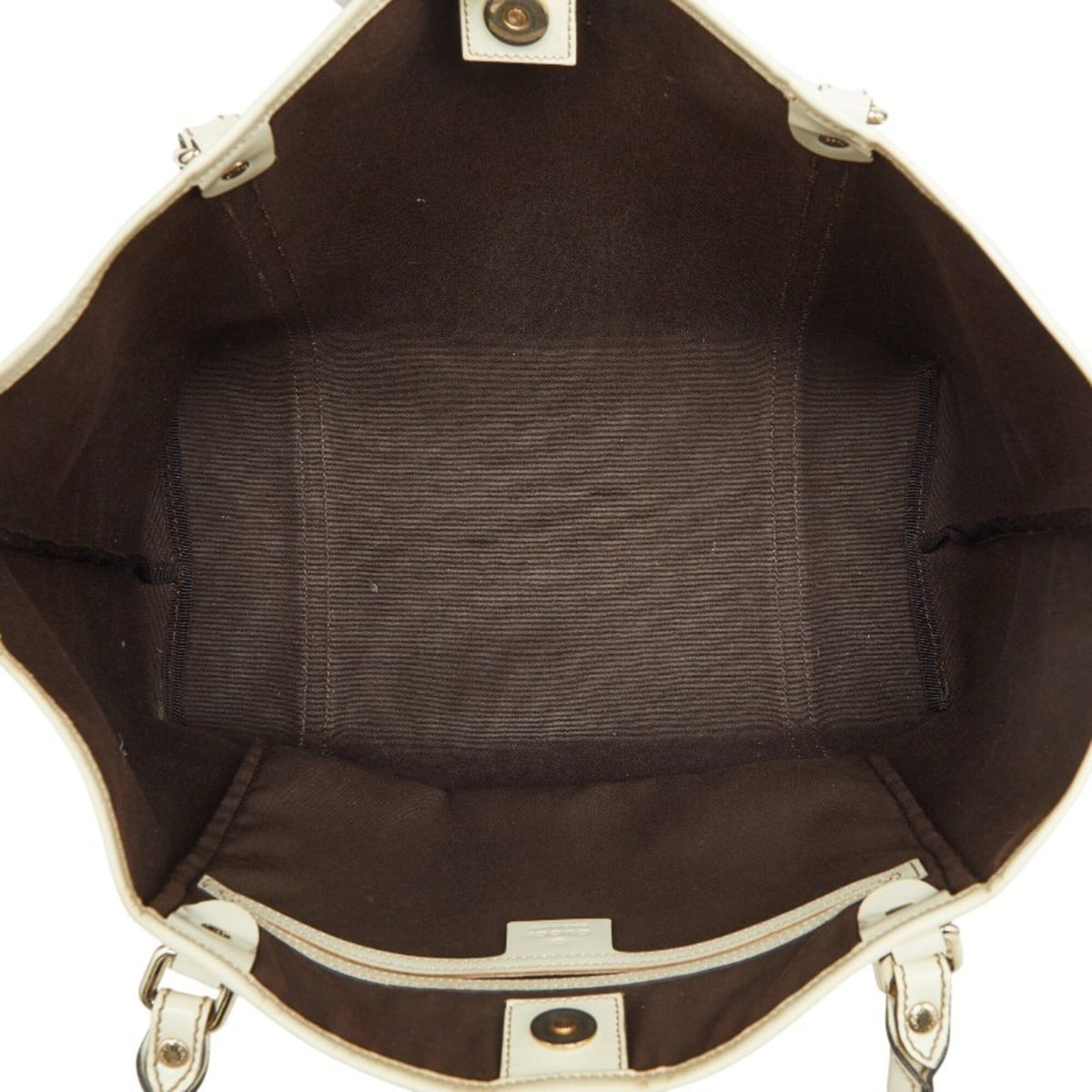 Gucci Beige White Pvc Patent Leather Tote Bag (Pre-Owned)