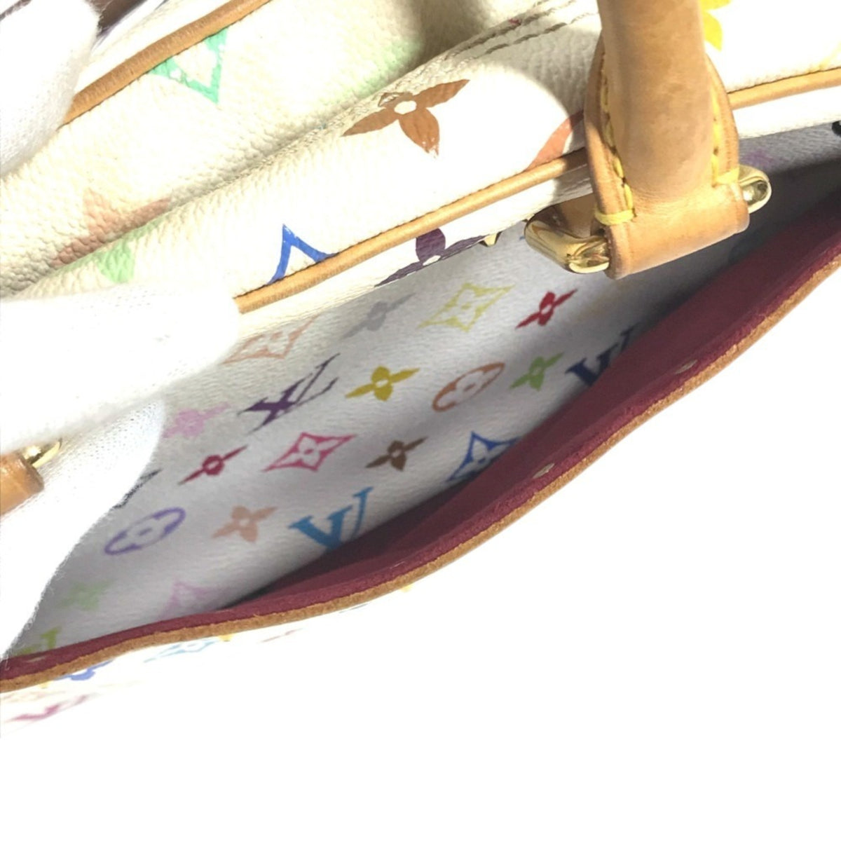 Louis Vuitton White Monogram Multicolore Boston Bag Handbag (Pre-Owned)