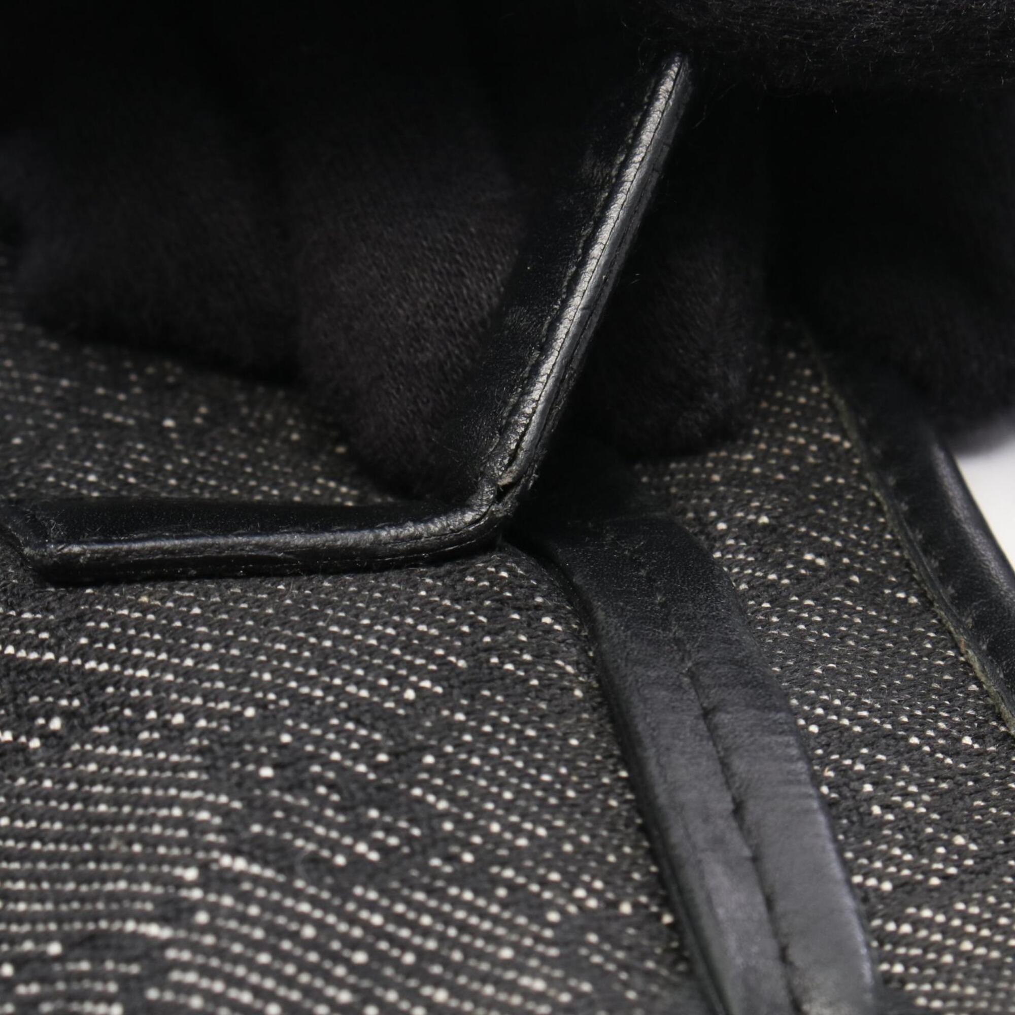 Gucci Black Denim Leather Shoulder Bag (Pre-Owned)