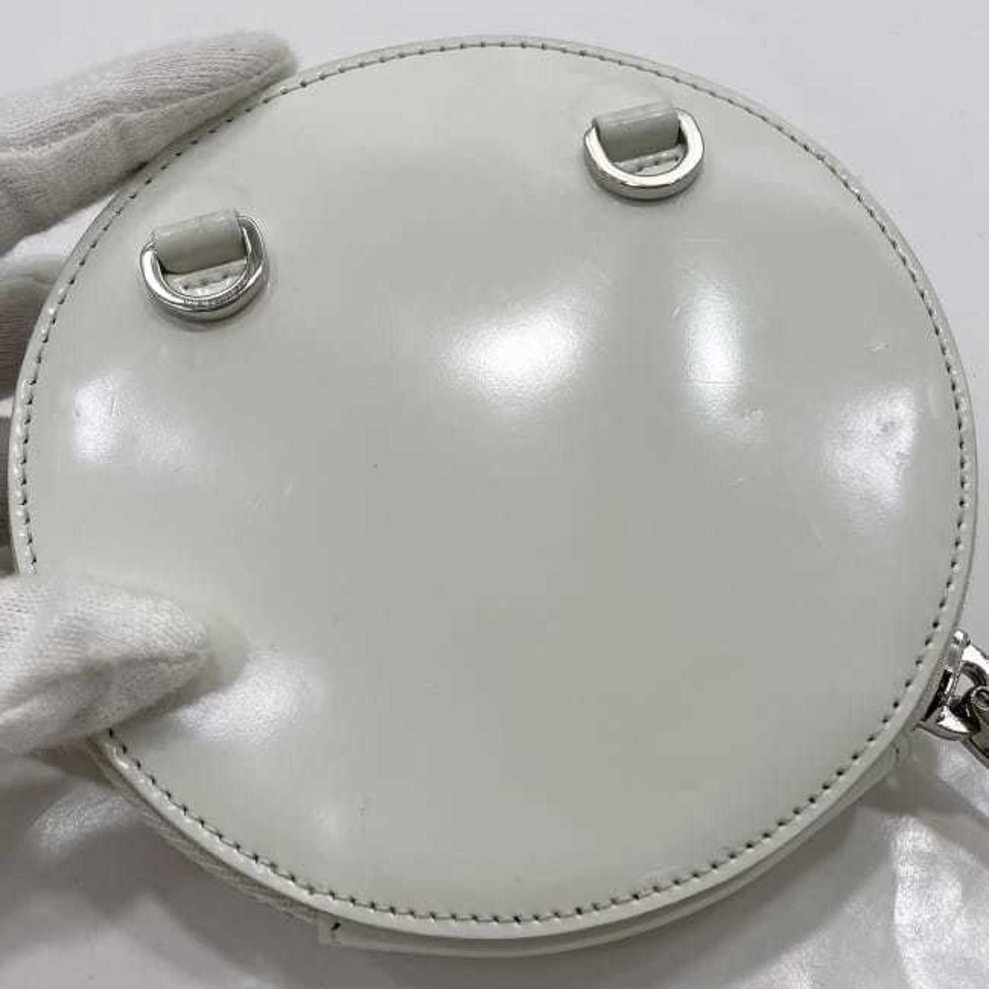 Prada White Leather Pochette Shoulder Bag (Pre-Owned)