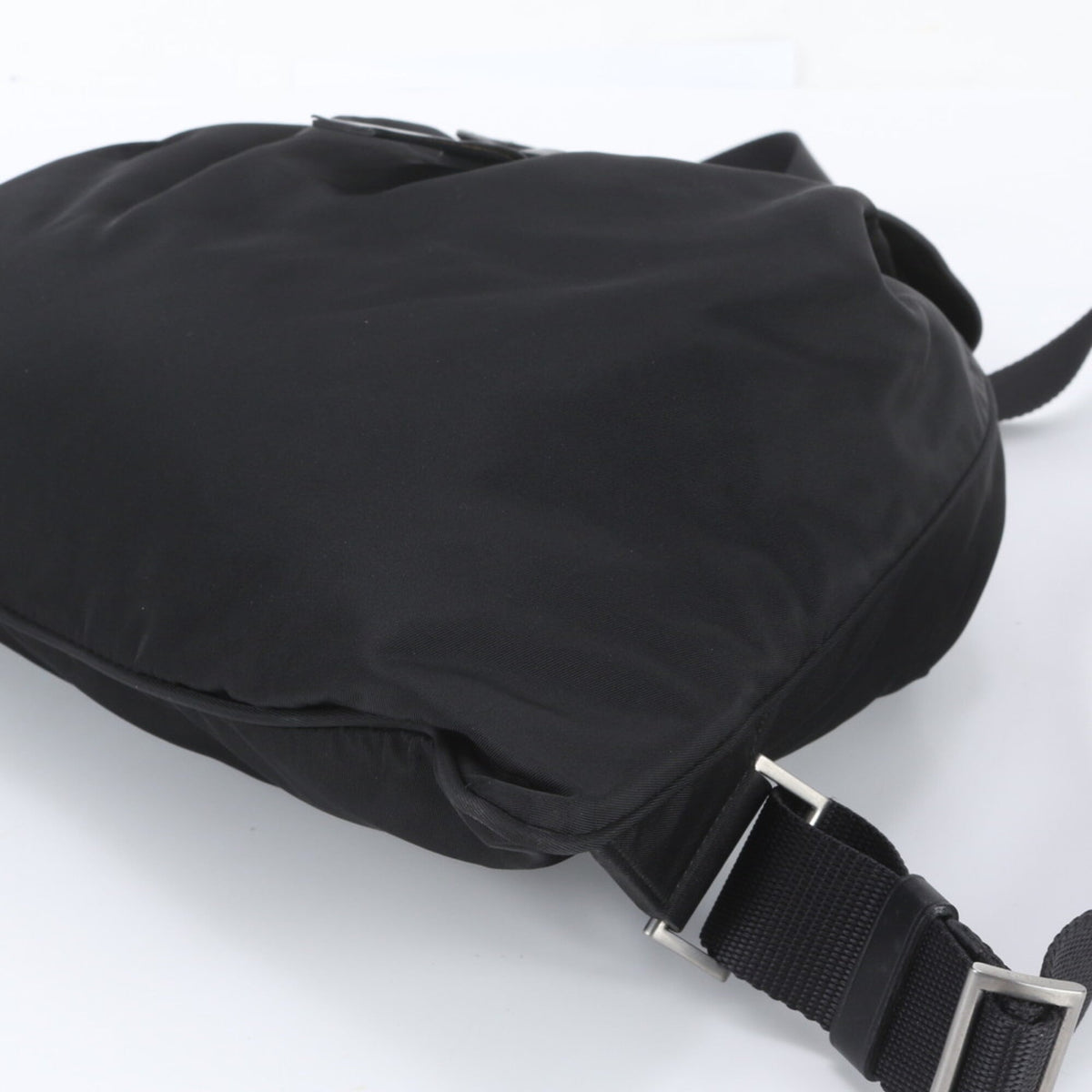 Prada Black Leather Nylon Backpack (Pre-Owned)