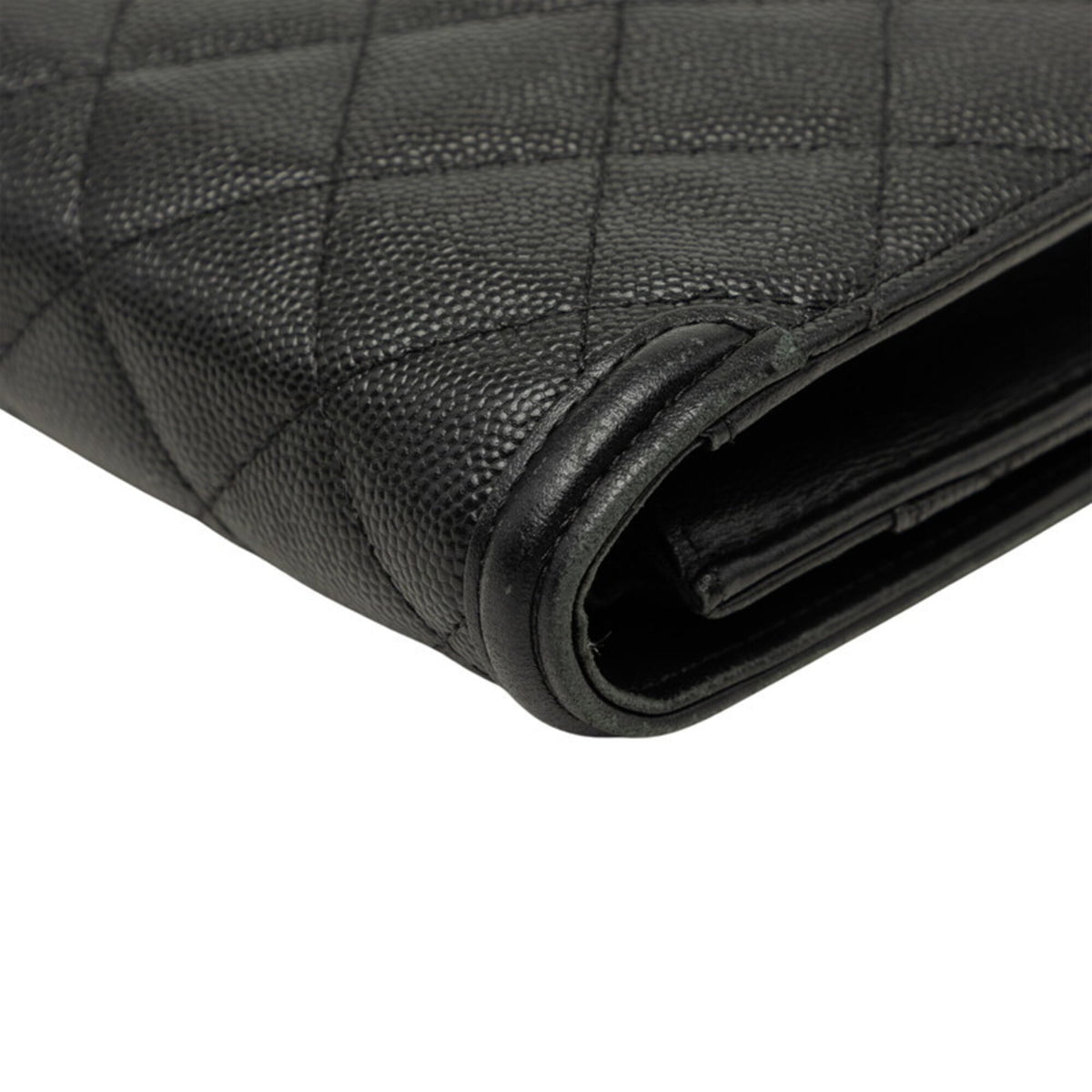 Chanel Black Grained Calfskin Shoulder Bag (Pre-Owned)