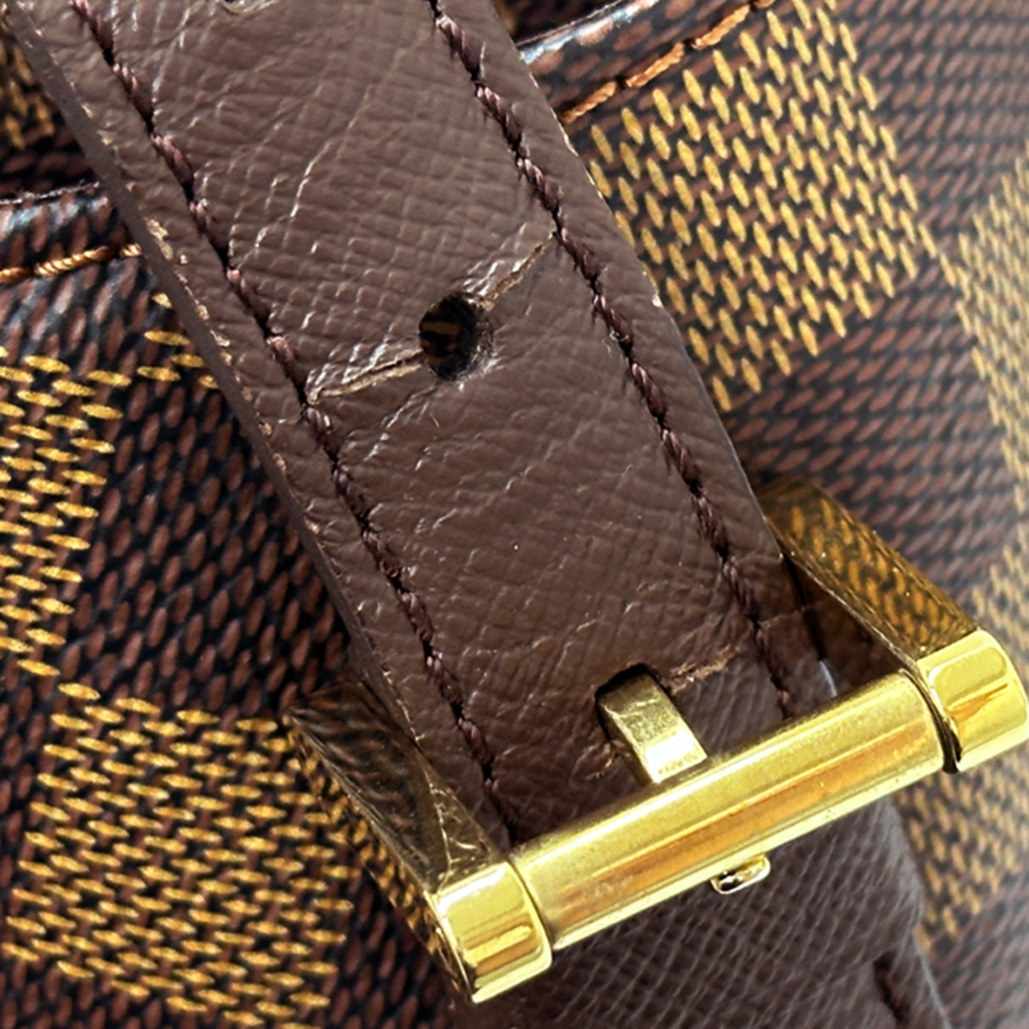 Louis Vuitton Damier Brown Ebene Damier Canvas Handbag Shoulder Bag (Pre-Owned)