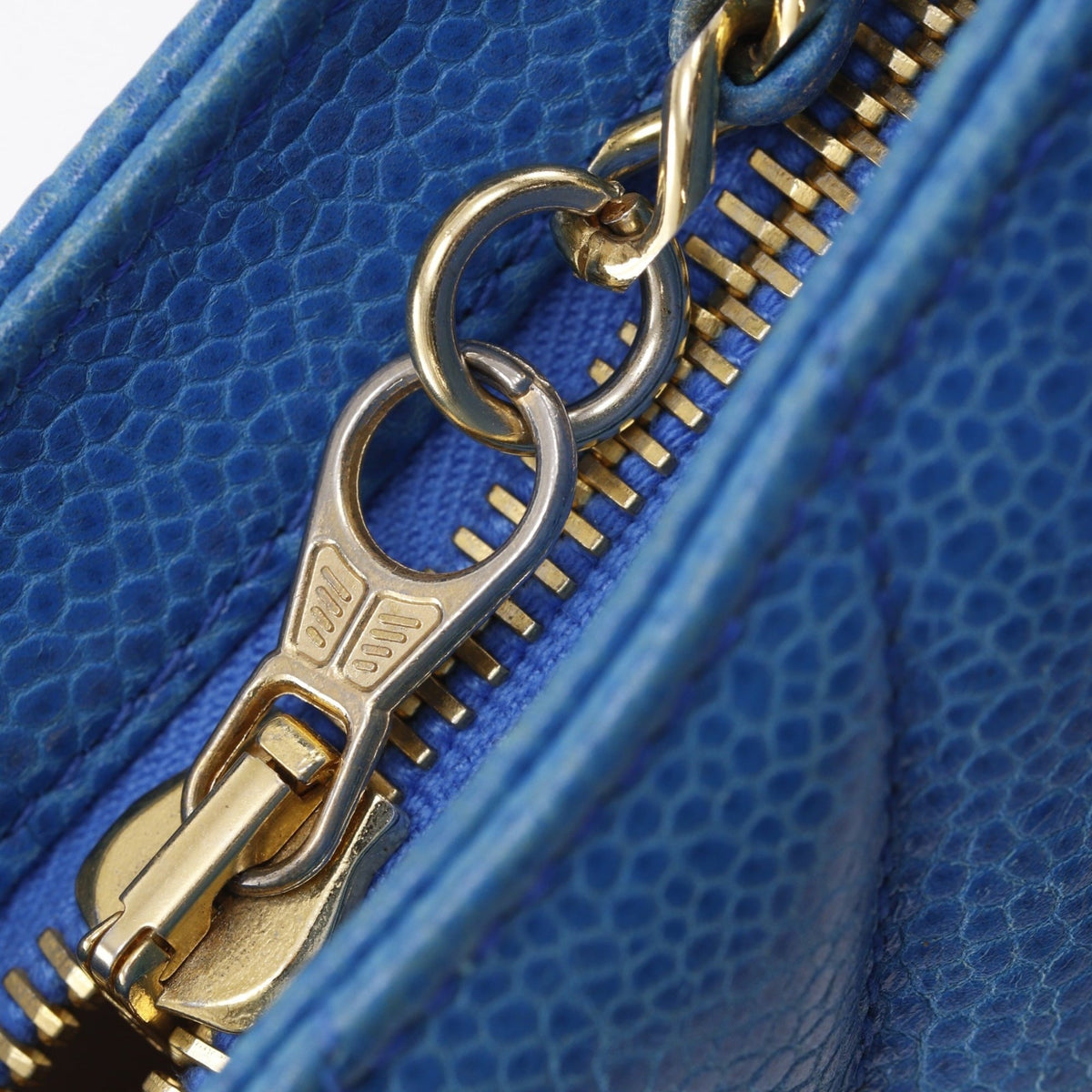 Chanel Blue Grained Calfskin Tote Bag (Pre-Owned)