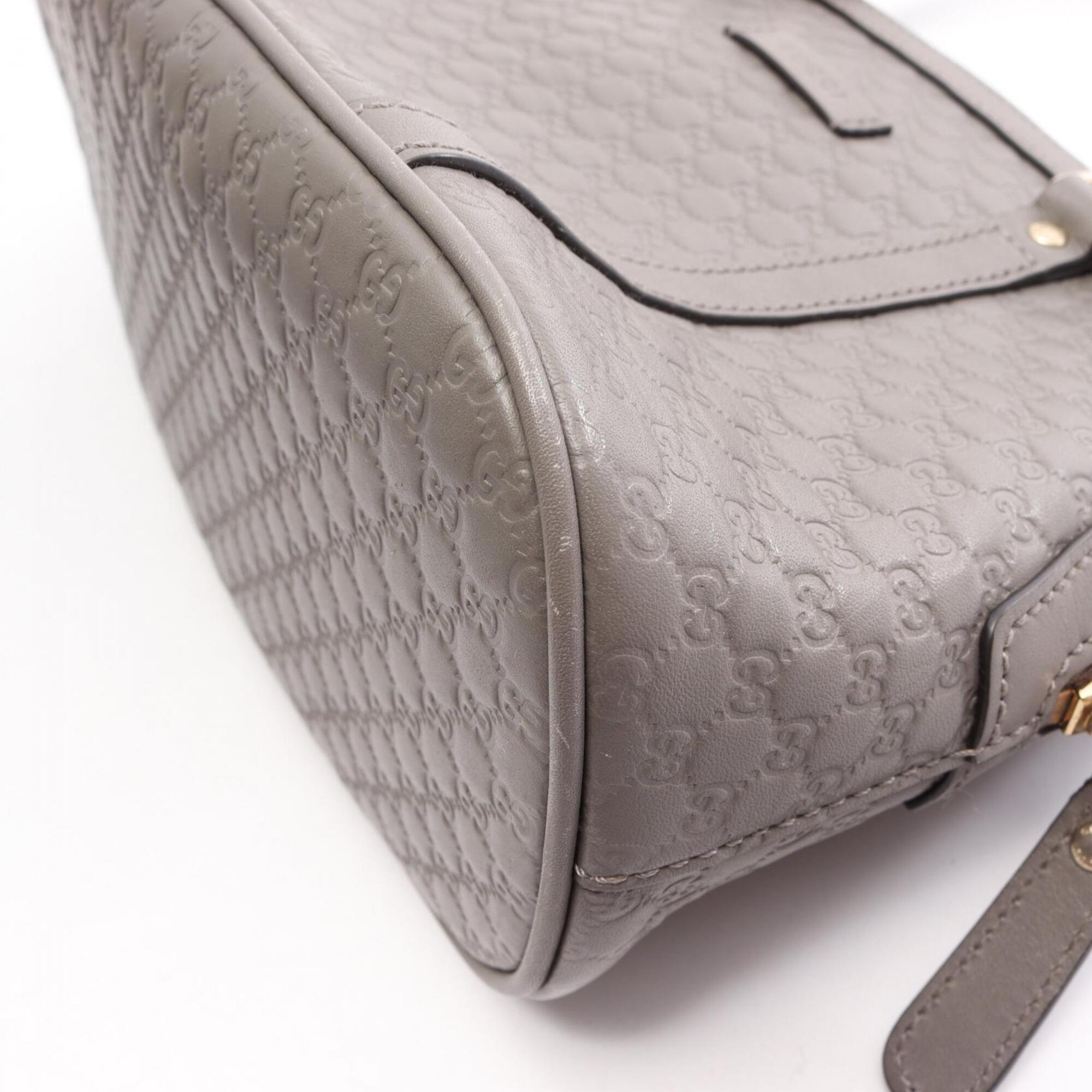 Gucci Gray Leather Handbag (Pre-Owned)