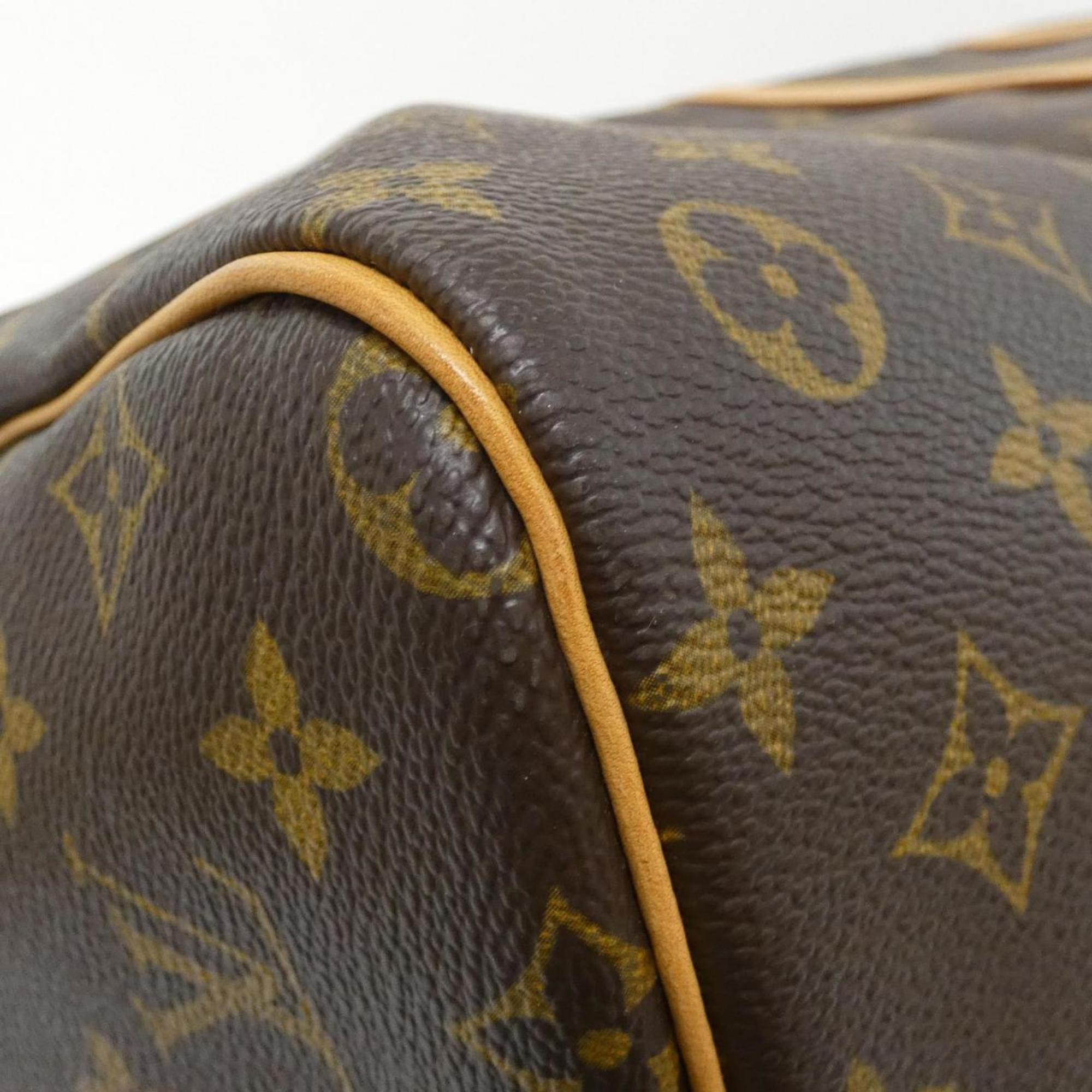 Louis Vuitton Monogram Brown Coated Canvas Boston Bag (Pre-Owned)