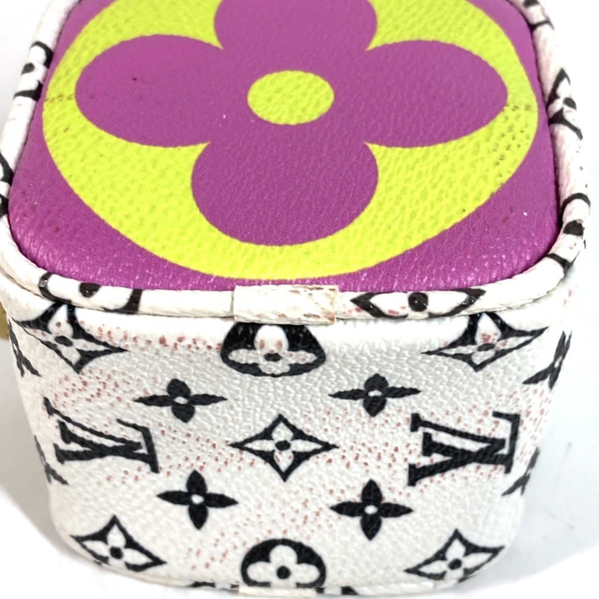 Louis Vuitton Purple White Yellow Monogram Handbag Pouch (Pre-Owned)
