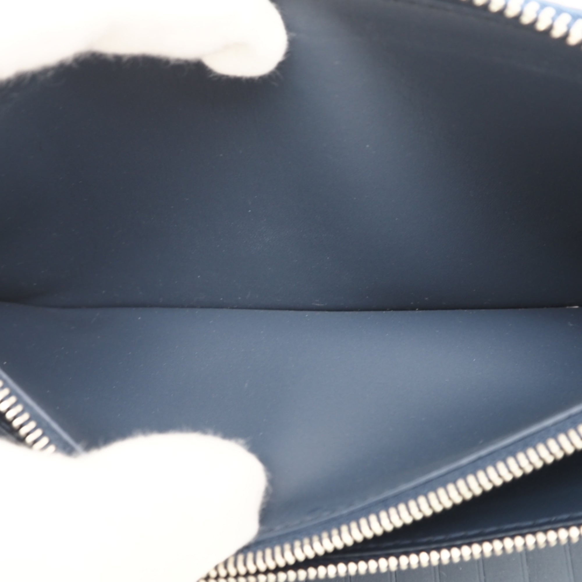 Louis Vuitton Navy Leather Long Wallet (Bi-Fold) (Pre-Owned)