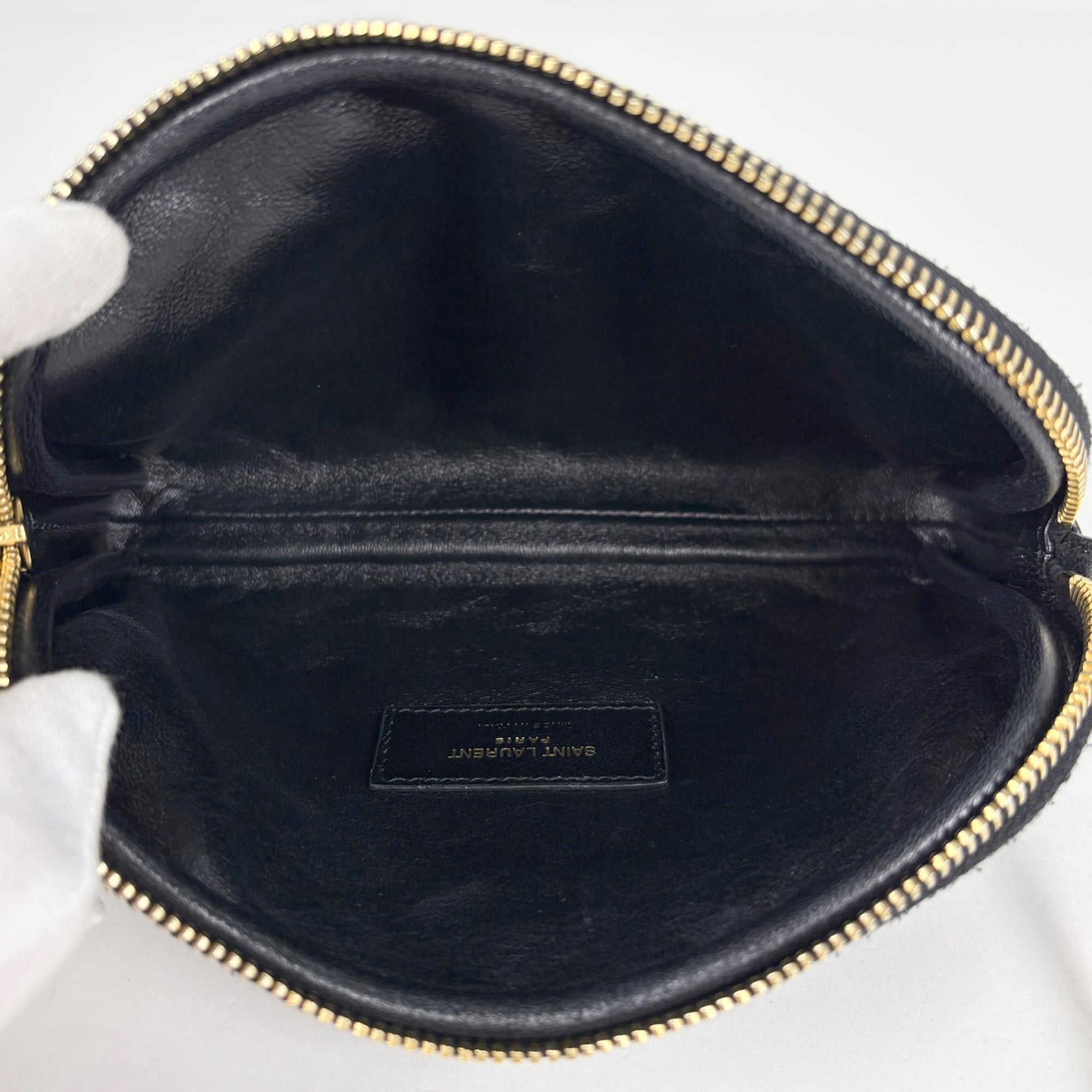 Saint Laurent Black Leather Shoulder Bag (Pre-Owned)