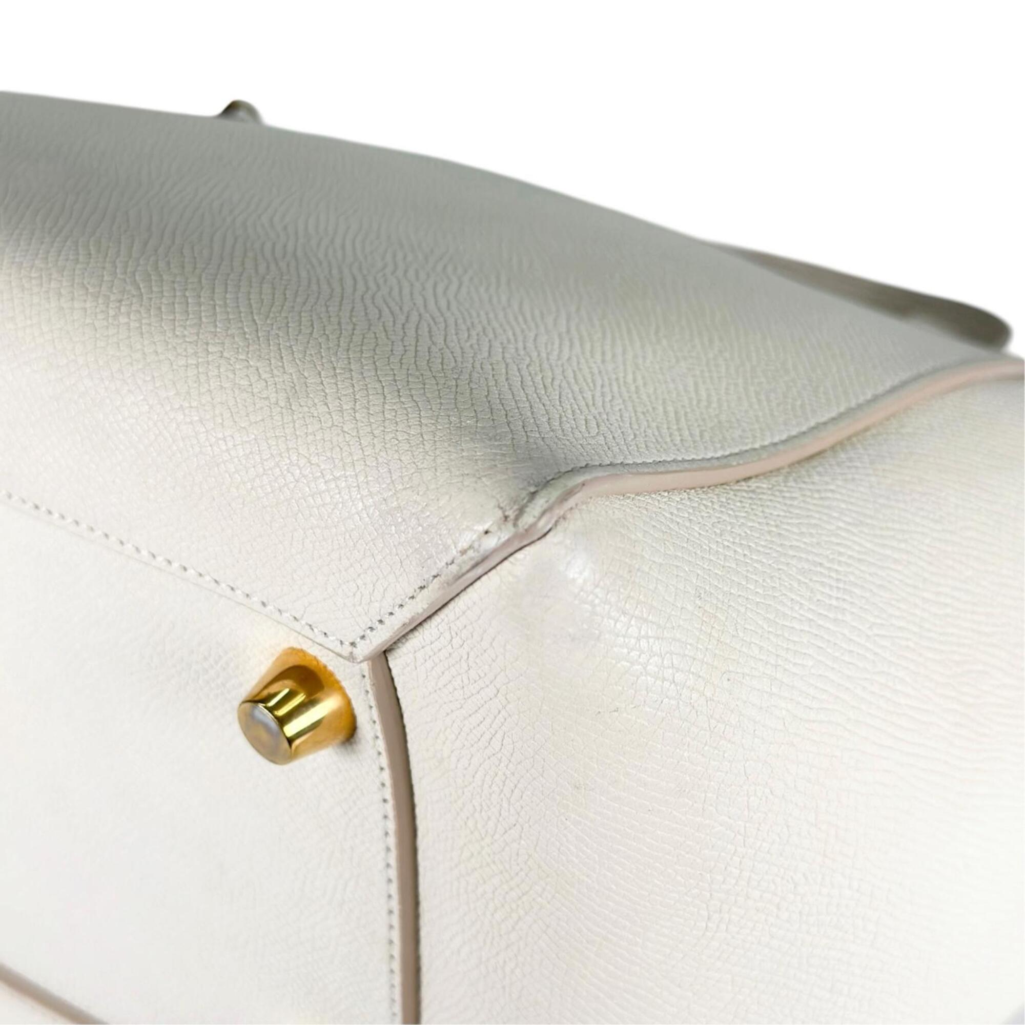 Celine Ivory White Leather Handbag (Pre-Owned)