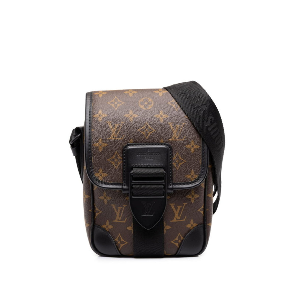 Louis Vuitton Black Brown Pvc Leather Shoulder Bag (Pre-Owned)