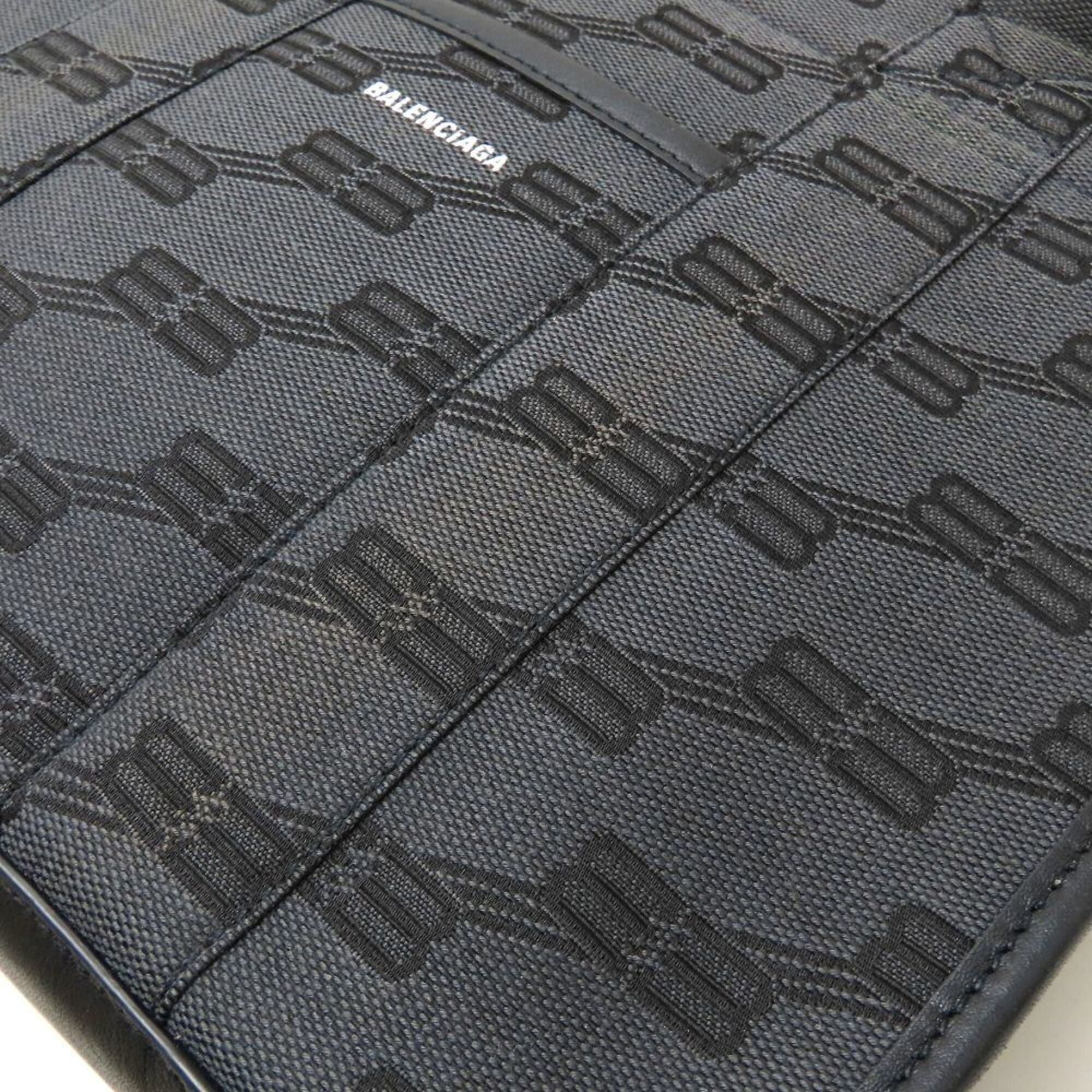 Balenciaga Black Canvas Leather Tote Bag (Pre-Owned)