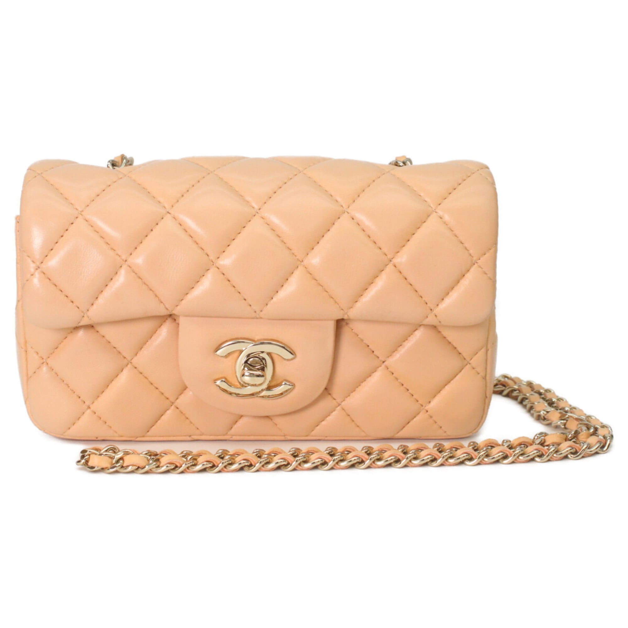 Chanel Beige Leather Shoulder Bag (Pre-Owned)