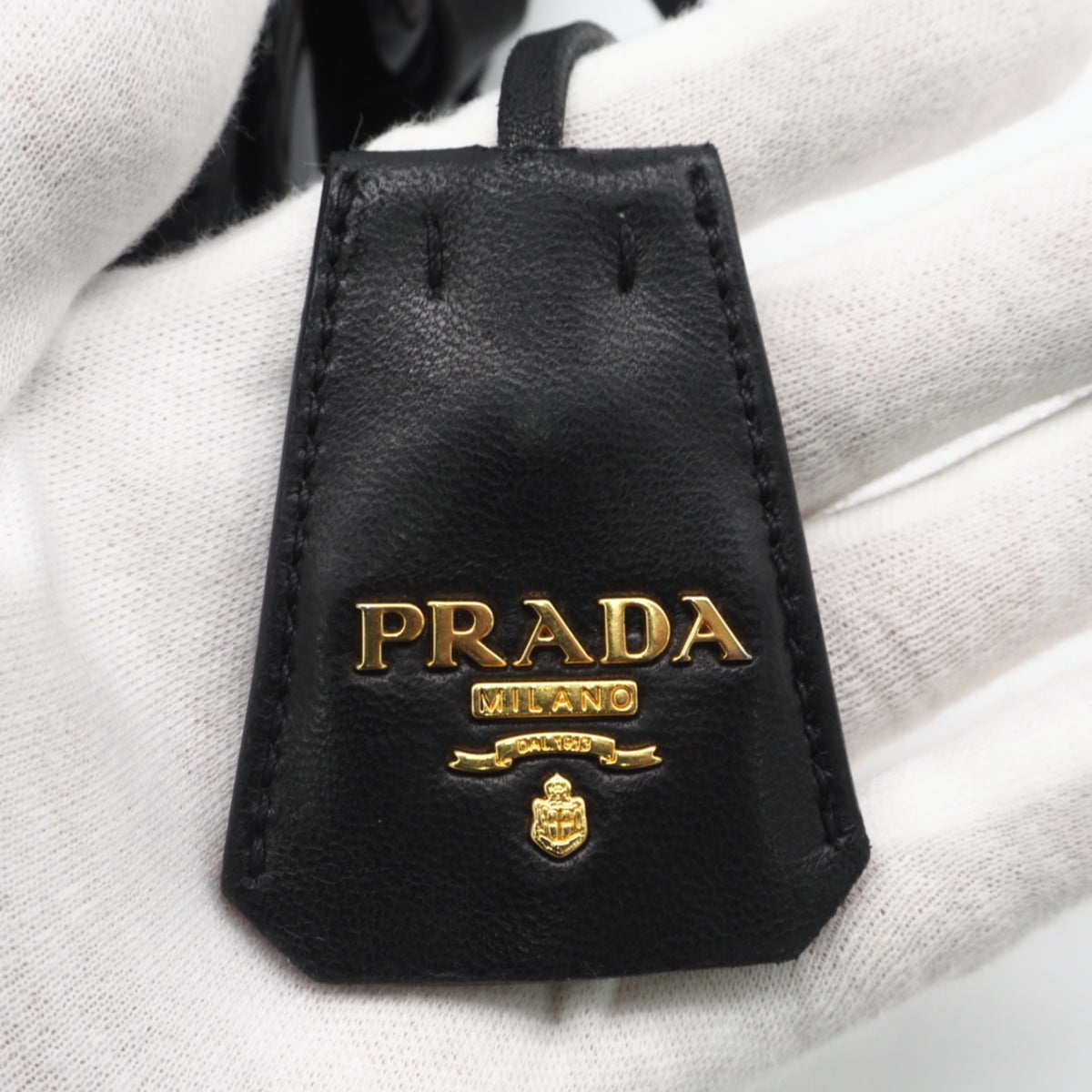 Prada Black Nylon Leather Plastic Handbag (Pre-Owned)
