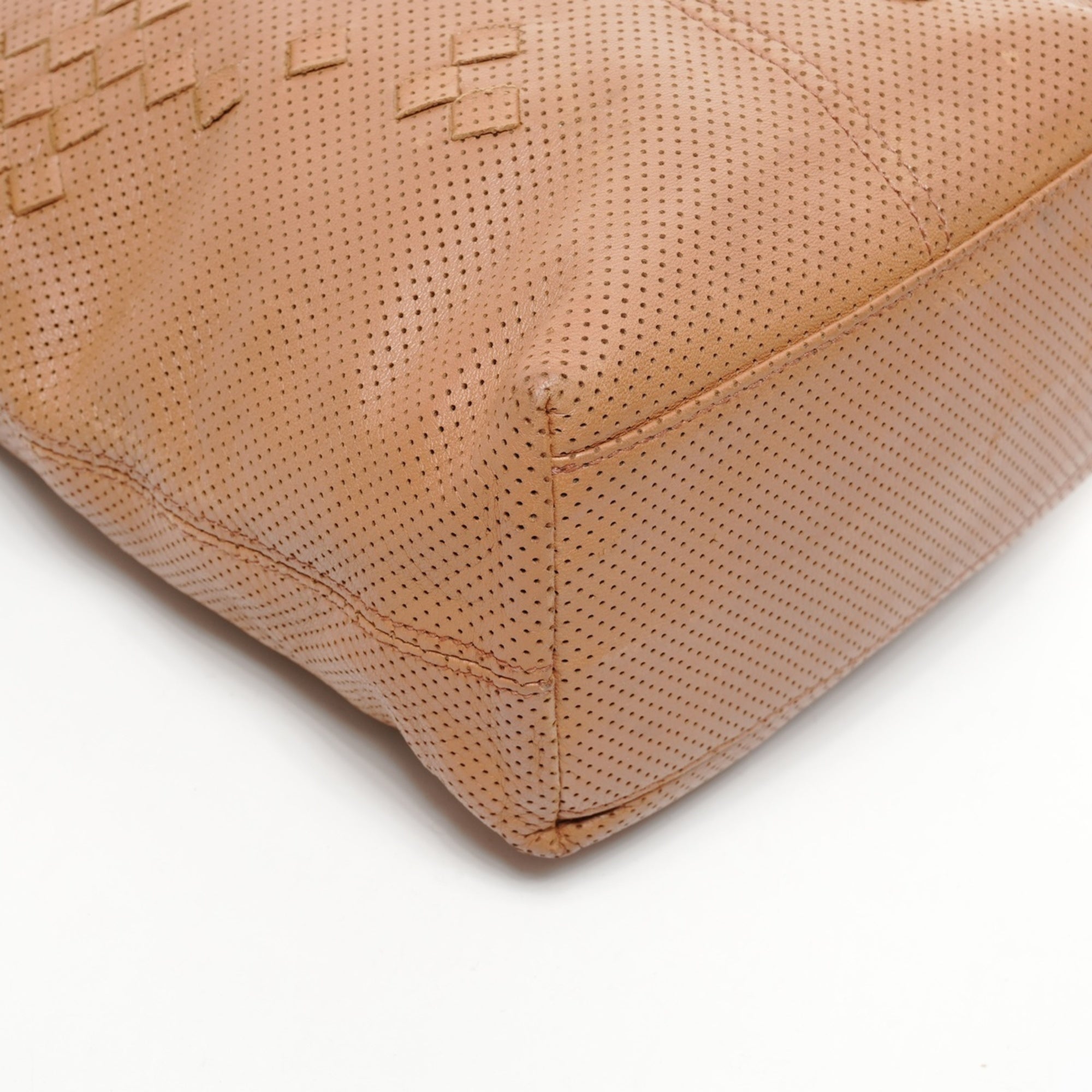 Bottega Veneta Intrecciato Brown Leather Handbag (Pre-Owned)