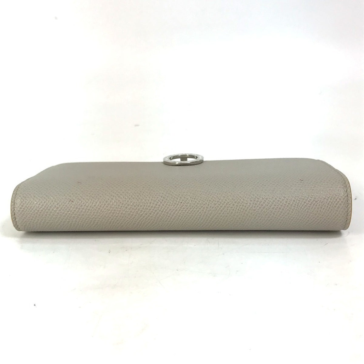 Bvlgari Gray Yellow Leather Long Wallet (Bi-Fold) (Pre-Owned)