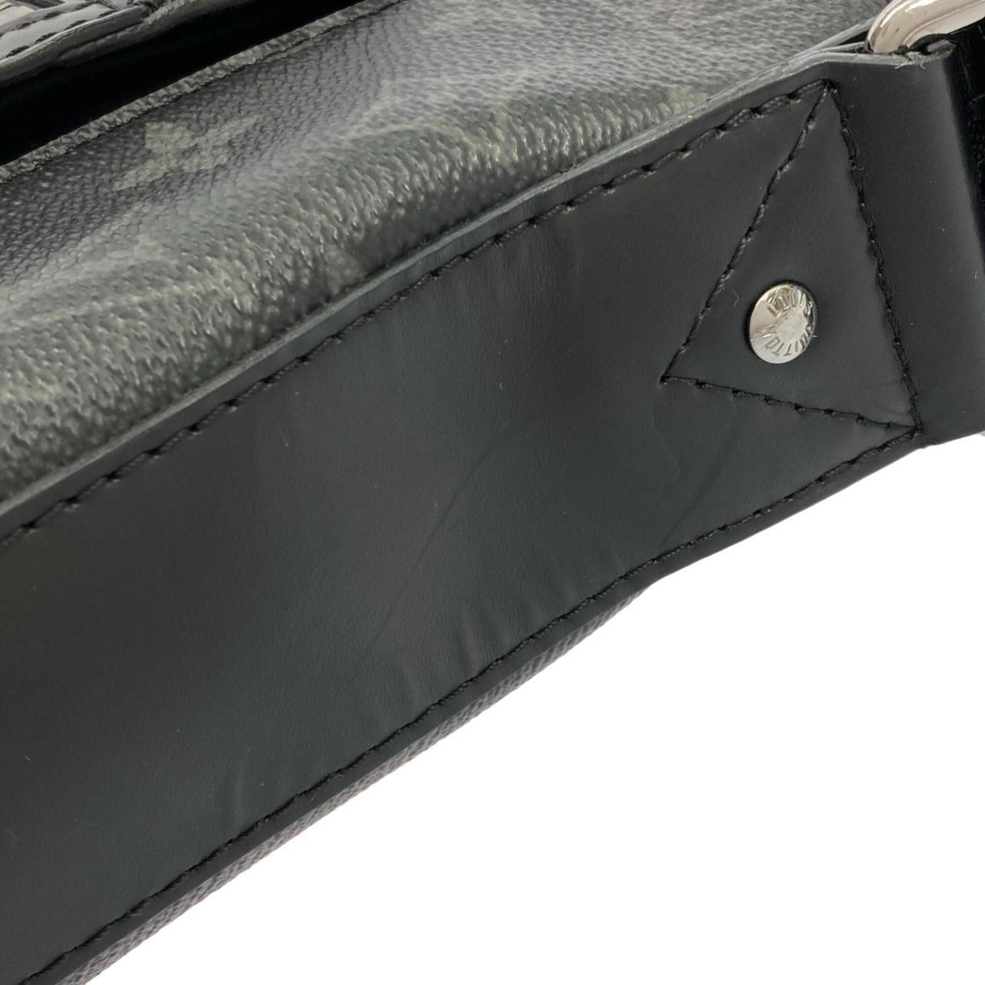 Louis Vuitton Black Coated Canvas Shoulder Bag (Pre-Owned)