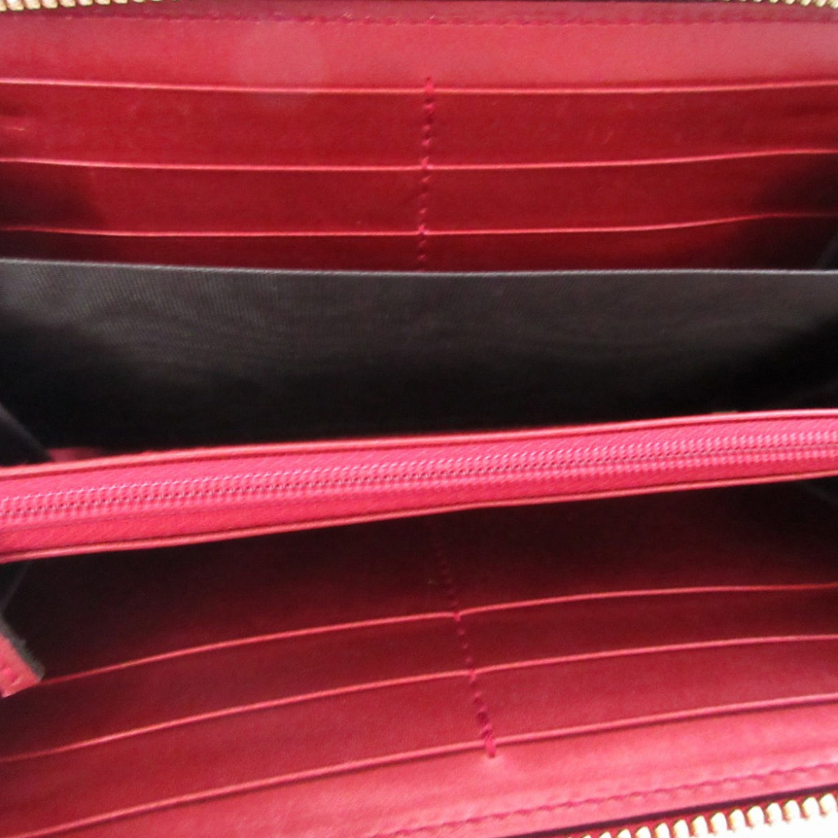 Gucci Metallic Red Leather Long Wallet (Bi-Fold) (Pre-Owned)
