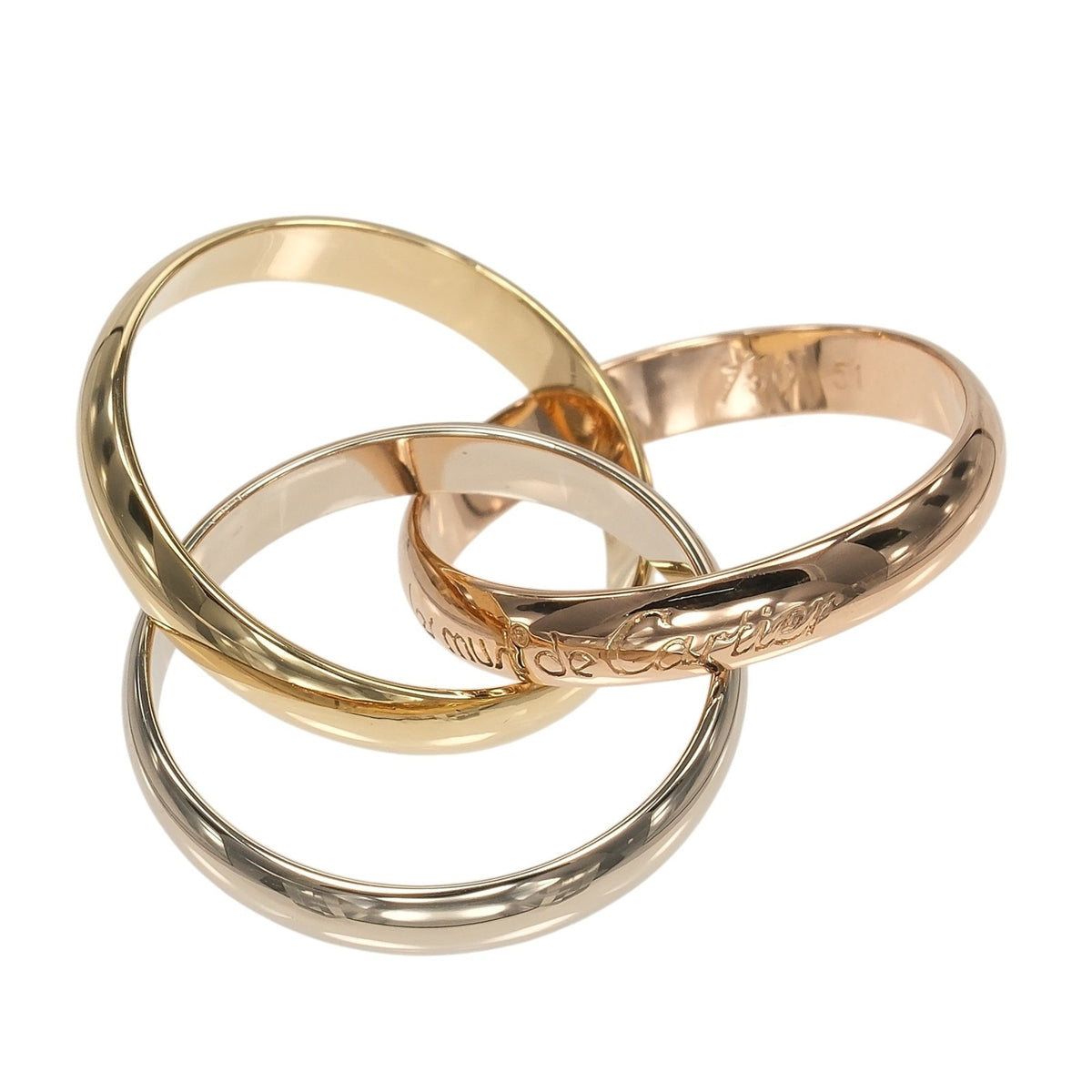 Cartier Trinity Yellow Gold (18K) Pink Gold (18K) White Gold (18K) Band Ring (Pre-Owned)