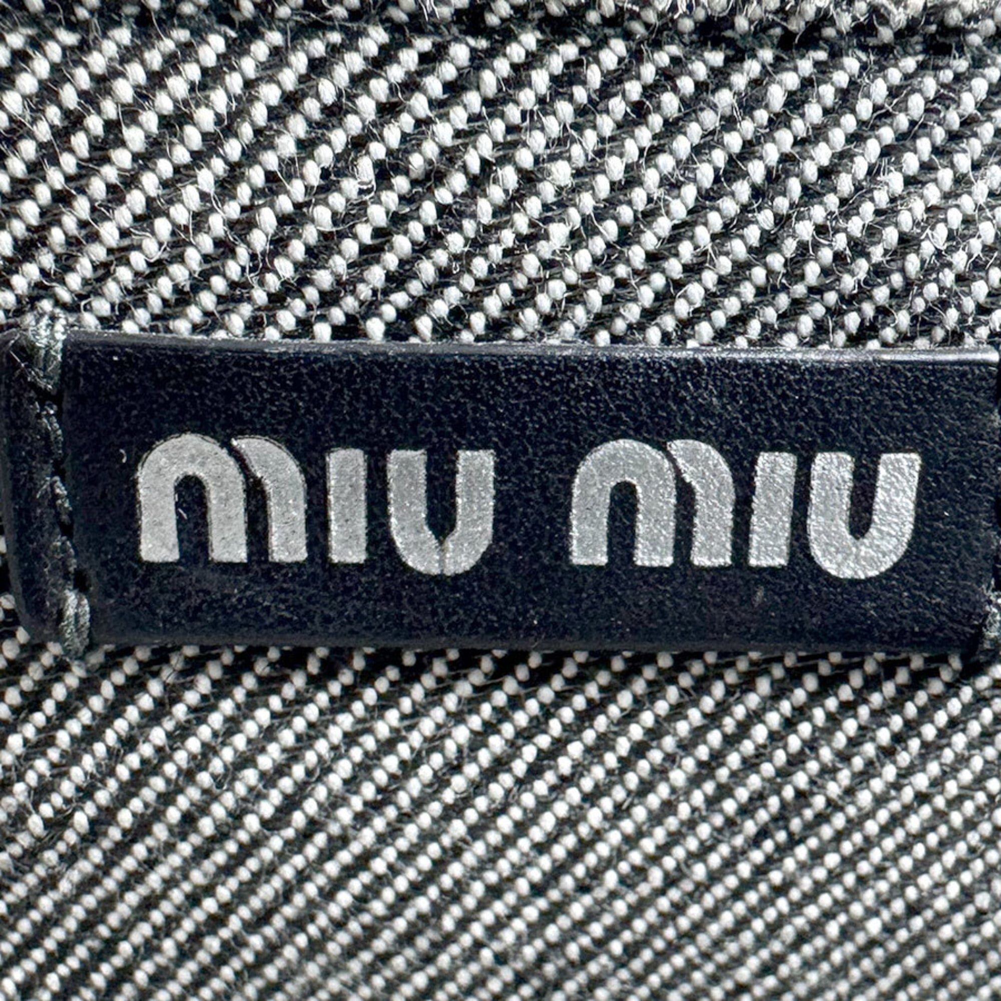 Miu Miu Black Canvas Handbag Shoulder Bag (Pre-Owned)
